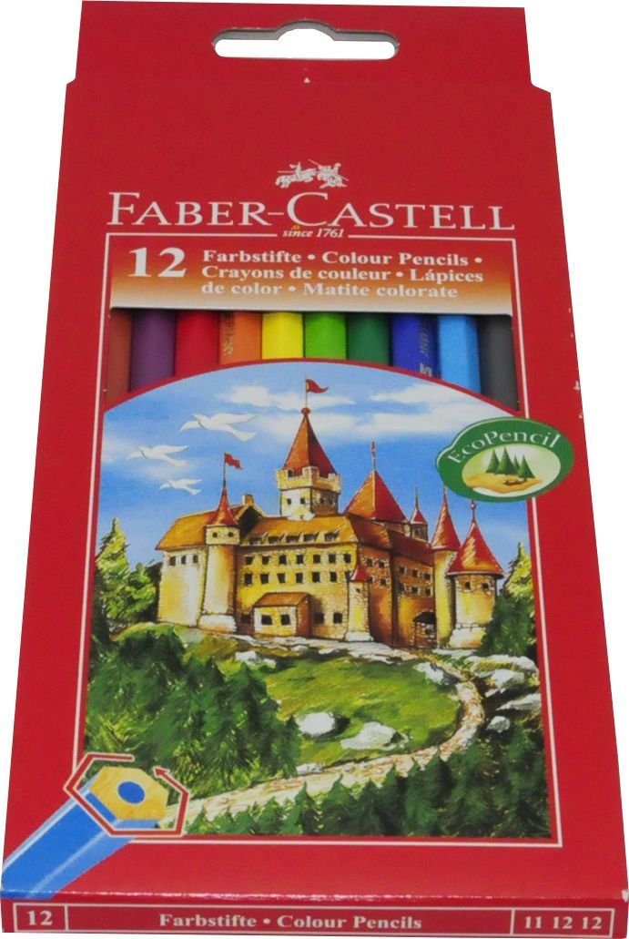 Faber-Castell Buntstift 12 Buntstifte CLASSIC Castle farbsortiert
