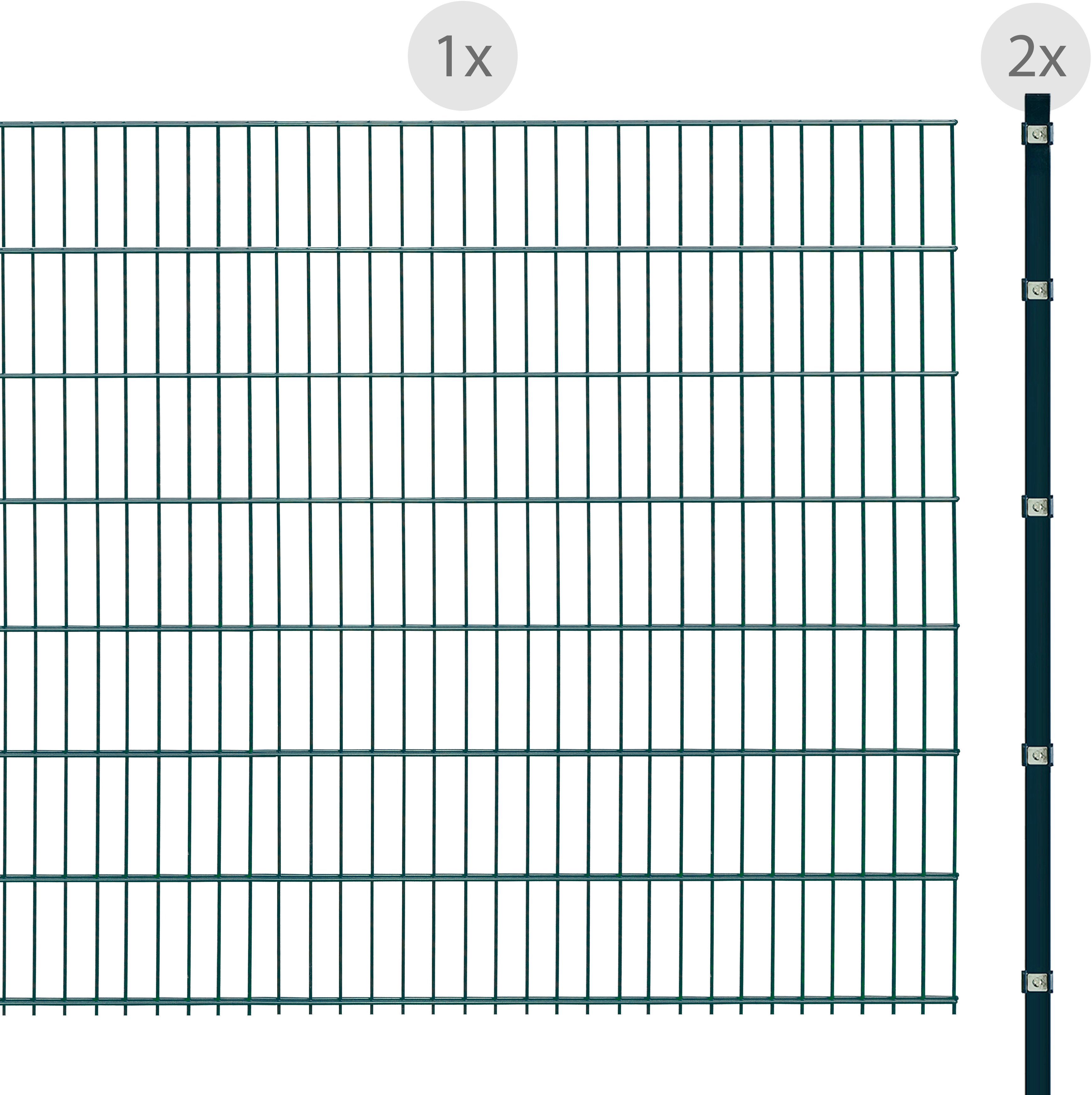 Arvotec Doppelstabmattenzaun EXCLUSIVE 143 zum Einbetonieren, (Set), Zaunhöhe 143 cm, Zaunlänge 2 - 60 m