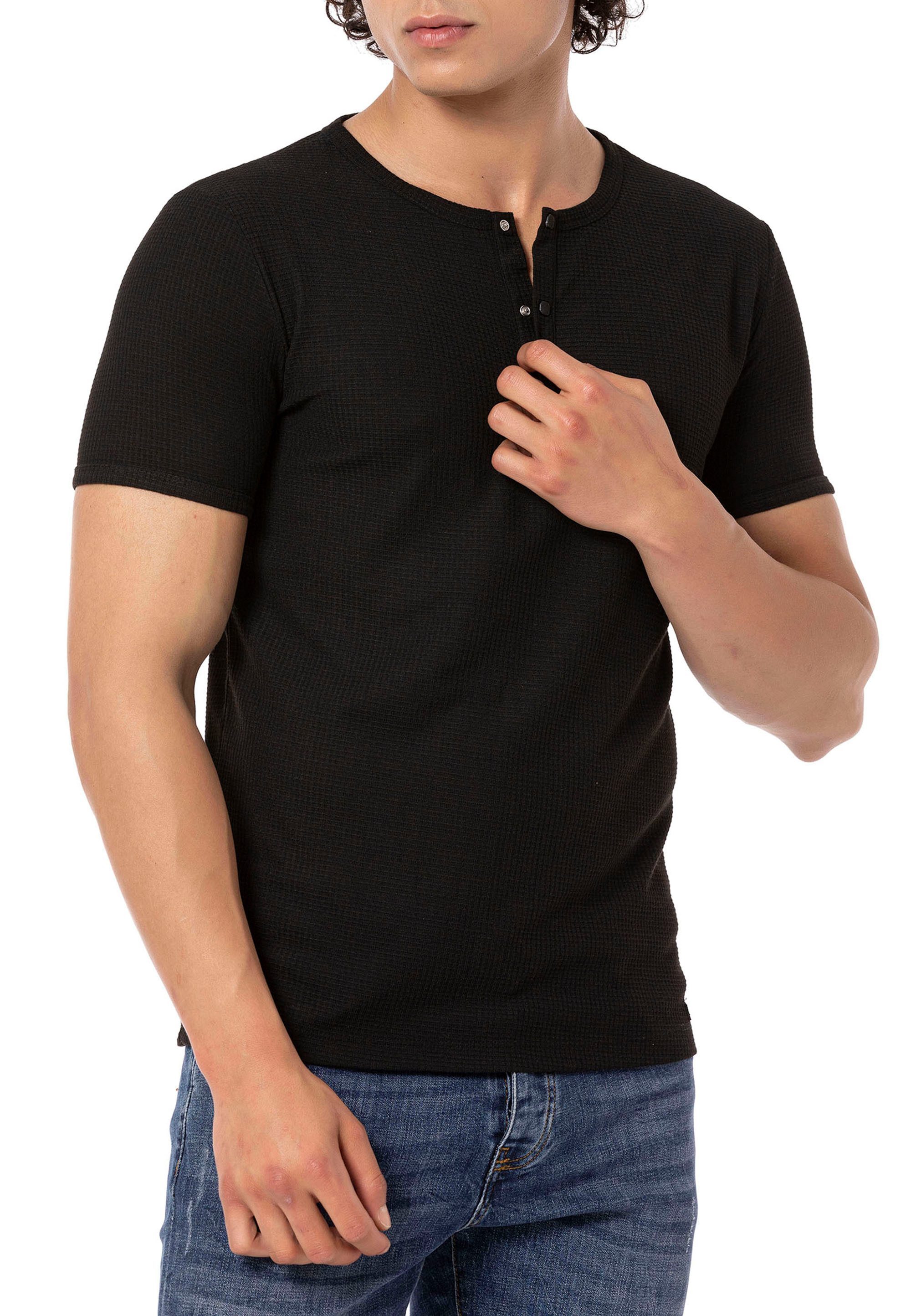 RedBridge T-Shirt mit Henley-Ausschnitt Kurzarmshirt mit günstig online kaufen