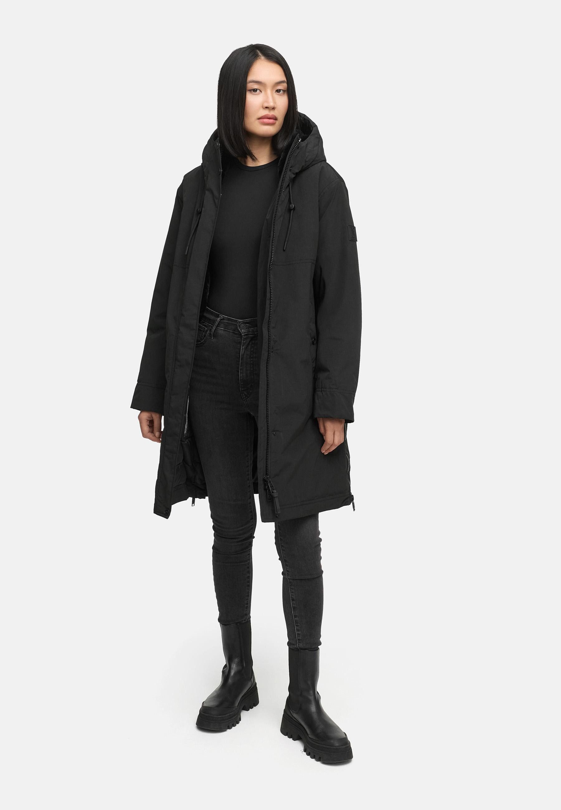 Navahoo Wintermantel Hageltanz 14 Warmer Damen Kurzmantel mit Kapuze