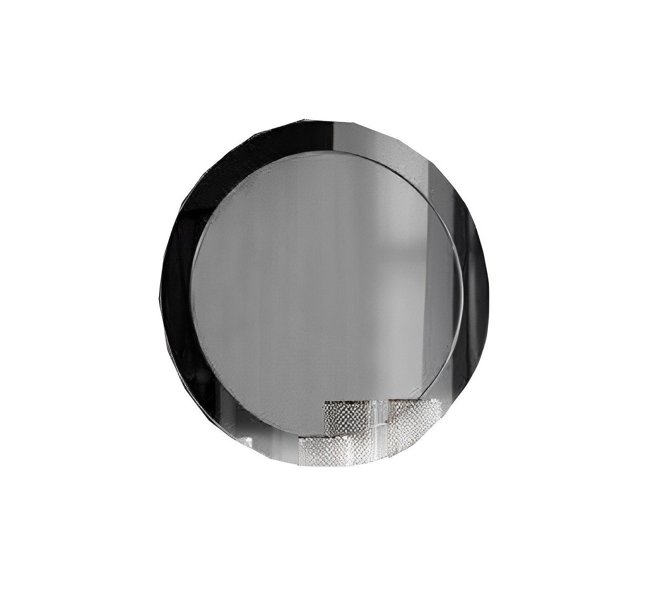 Xlmoebel Wandspiegel Runder grauer Schminkspiegel aus Glas für das Schlafzimmer, Made in Europa