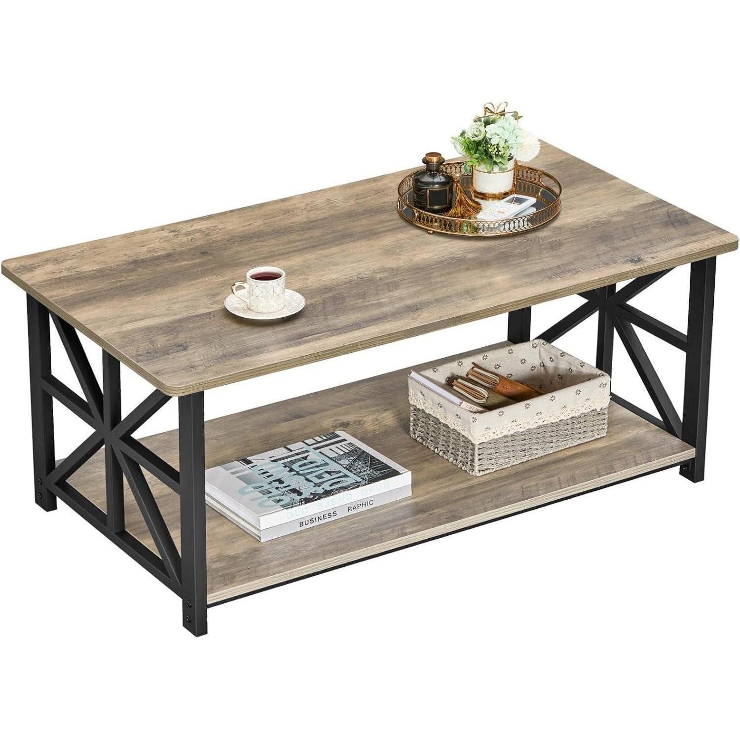 LuxusKollektion Couchtisch Couchtisch Sandeiche 100cm: Rustikales