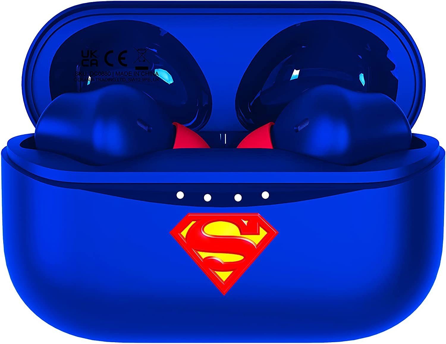 OTL Ladebox True Kinder-Kopfhörer Wireless, Superman V5.0 (ja, Bluetooth In-Ear-Kopfhörer mit Bluetooth, Hochwertiger Sound, Gewicht) Leichtes DC