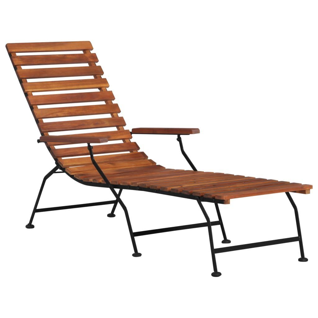 furnicato Gartenliege Outdoor Liegestuhl Akazienholz Massiv, günstig online kaufen