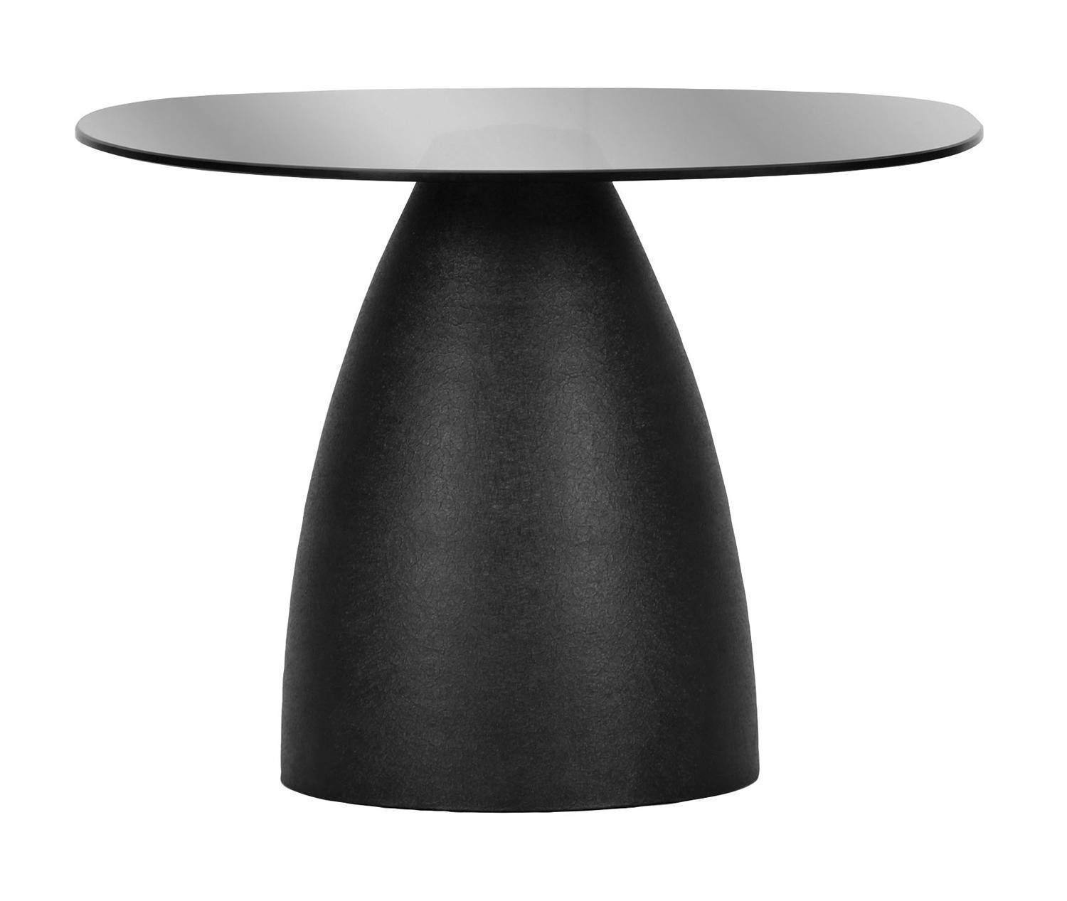 Gutmann Factory Beistelltisch MURPHY, Schwarz, Glas, Metallgestell, Getönt, B 65 x H 45 x T 57 cm