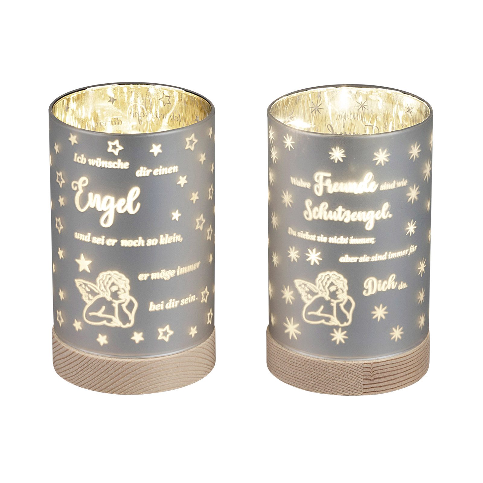 formano LED Dekolicht Dekolicht mit Spruch, LED, Windlicht Leuchtdeko