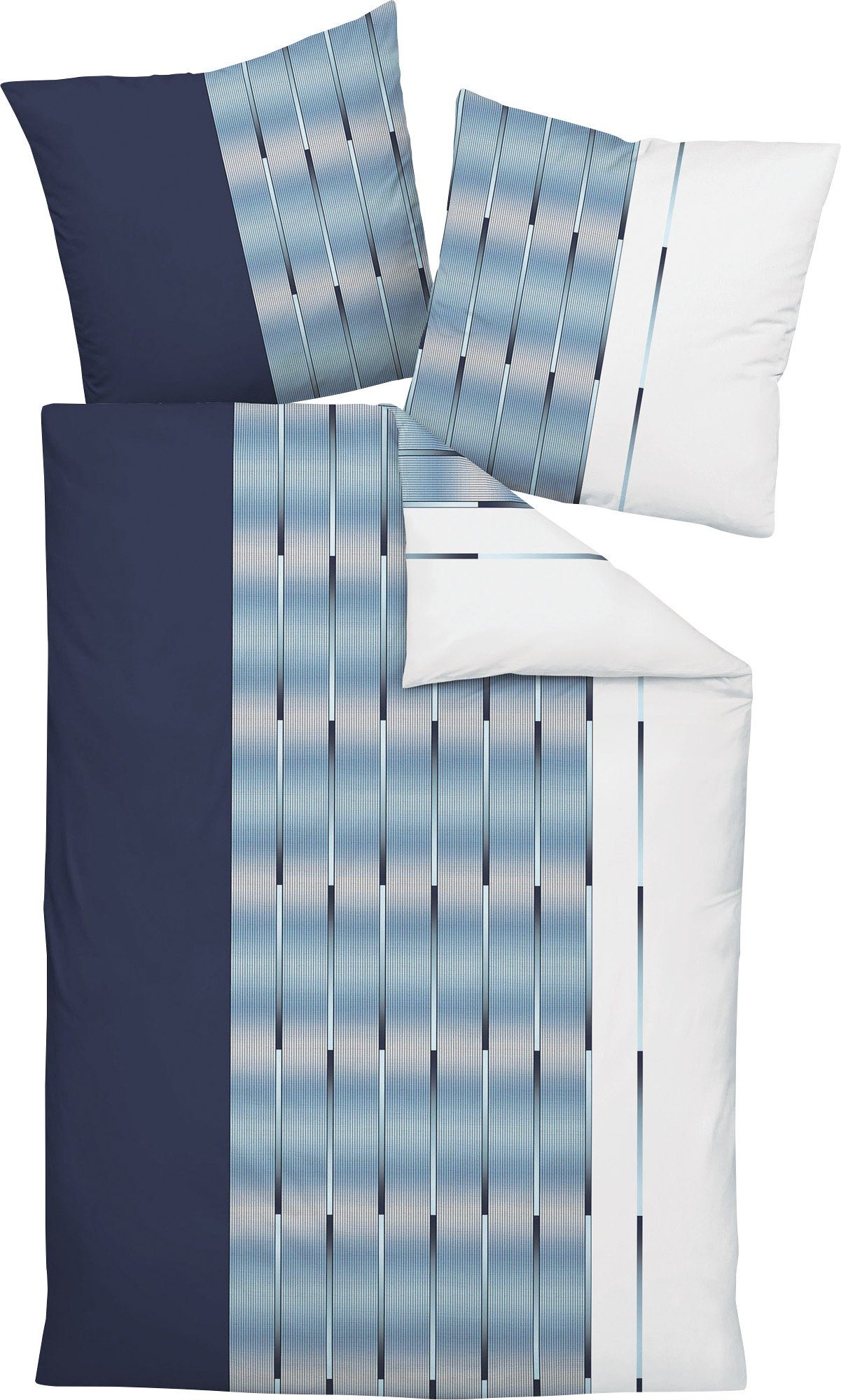 Janine Bettwäsche Bettwäsche, Mako-Satin, Streifen
