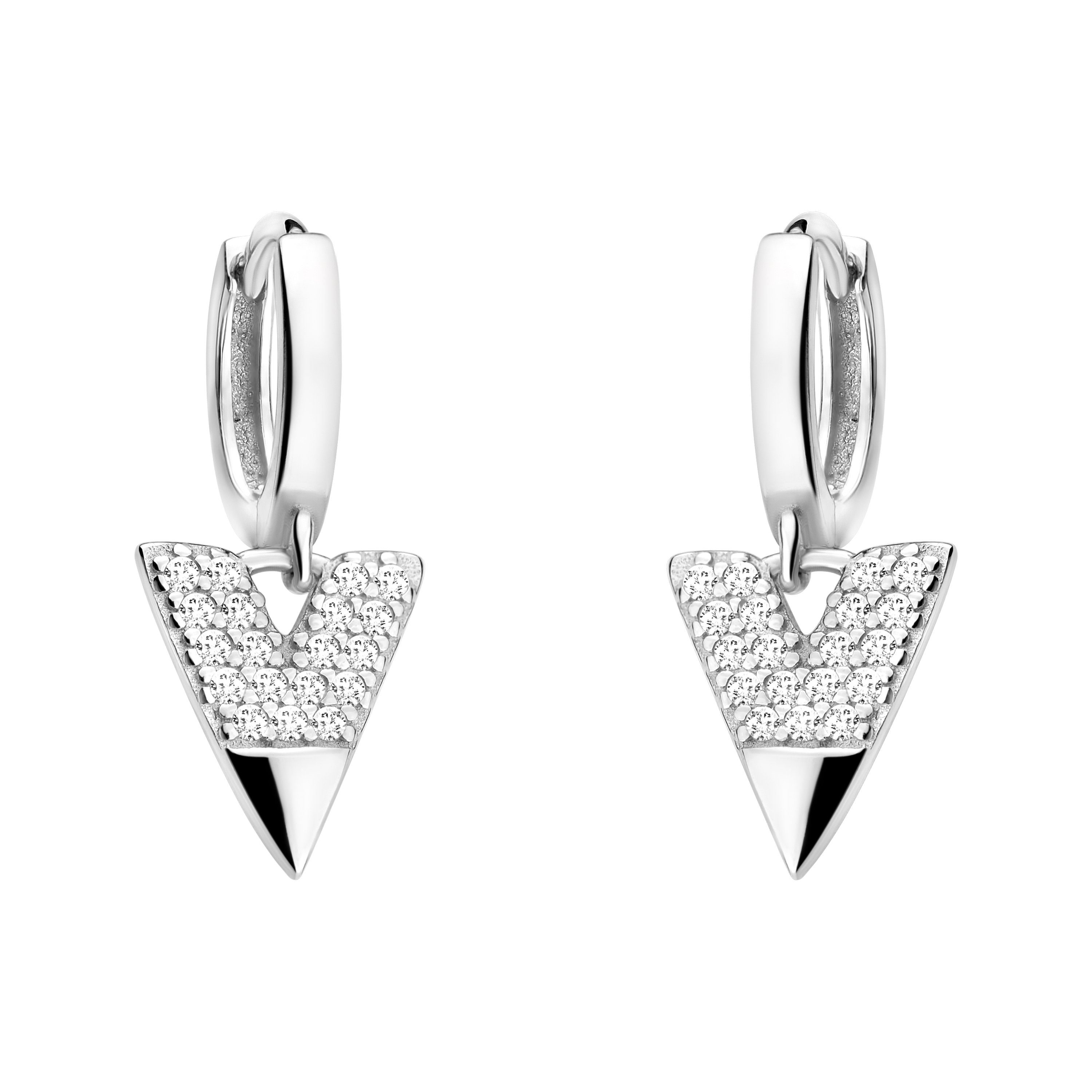 Sofia Milani Paar Серьги-кольца Dreieck, 925 Silber Damen Schmuck - E1640