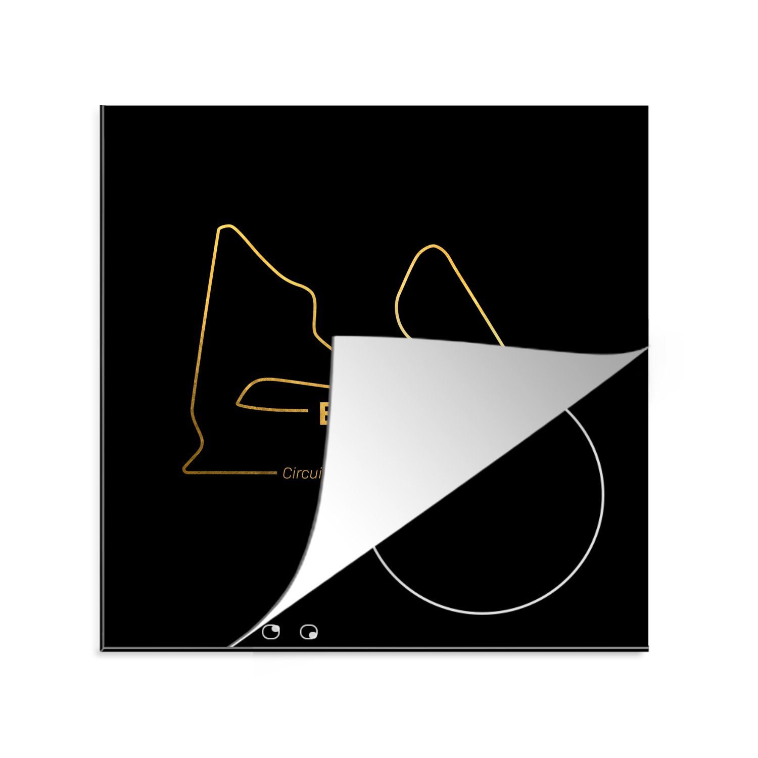 MuchoWow Herdblende-/Abdeckplatte Bahrain - Formel 1 - Rennstrecke, Vinyl, (1 tlg), 78x78 cm, Ceranfeldabdeckung, Arbeitsplatte für küche