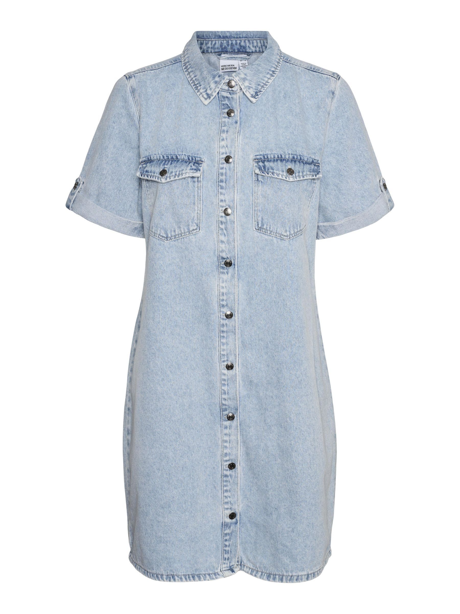 VERO MODA Jeanskleid VMJENNIE SS SHORT DENIM DRESS NOOS mehr