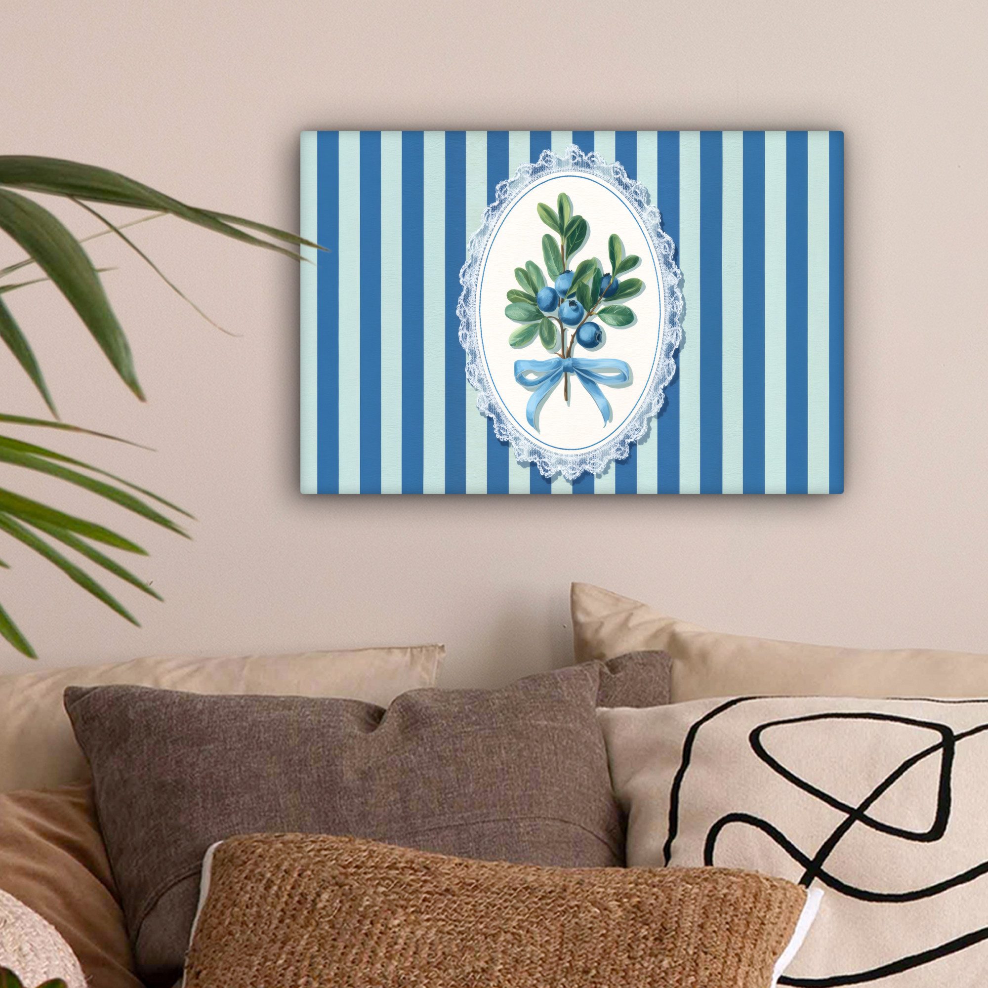 OneMillionCanvasses® Leinwandbild Illustration - Beeren - günstig online kaufen