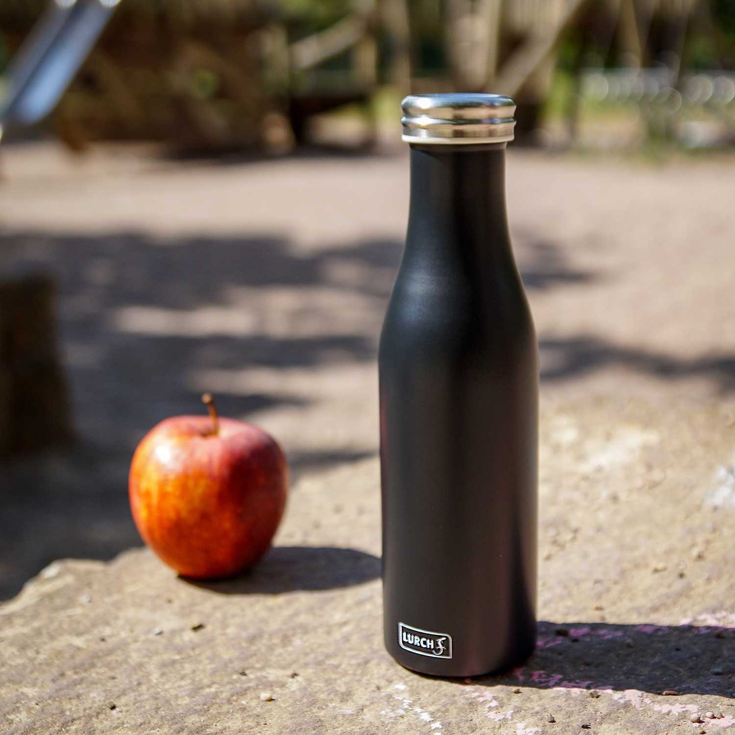 Lurch Isolierflasche Isolierflasche Trinkflasche 0,5 Liter Schwarz Matt