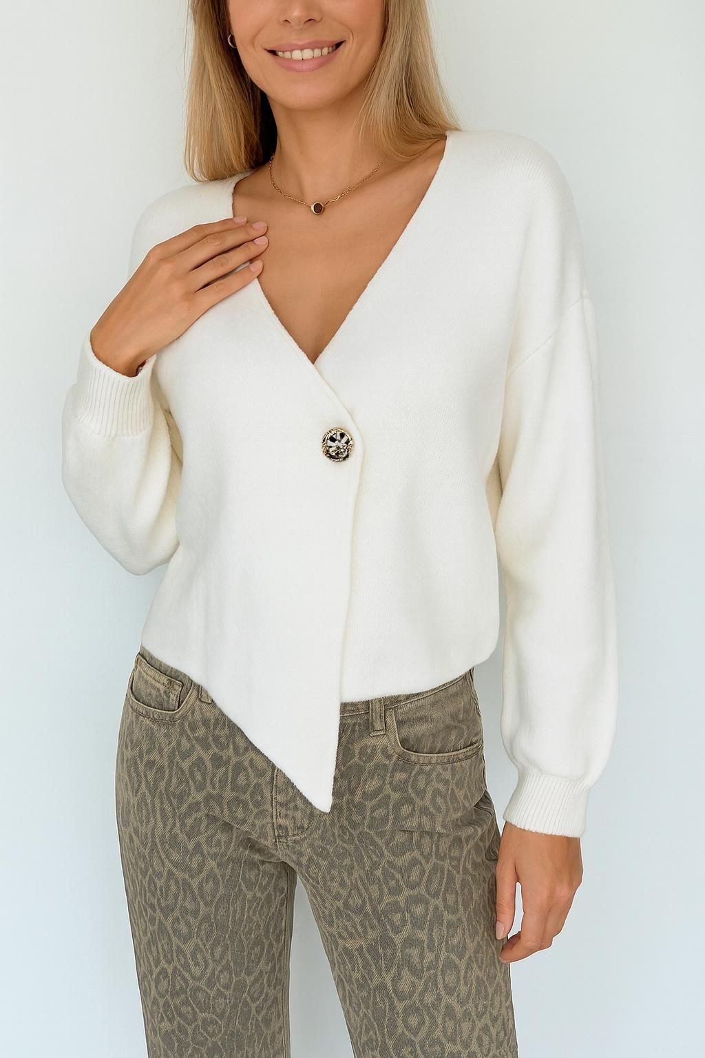 Worldclassca Cardigan WORLDCLASSCA Cardigan Strickjacke V-Ausschnitt Pulllo günstig online kaufen