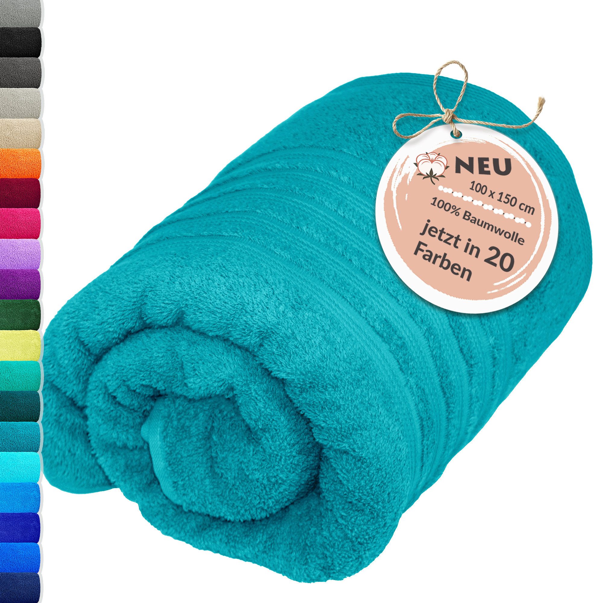 Lashuma Badetuch - XXL Handtuch London, Frottee (1-St), großes Badehandtuch - Duschtuch 100x150 cm für Damen & Herren