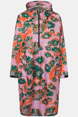 Laurasøn Funktionsjacke Funktions-Regencape Unisex Blume Print Kapuze