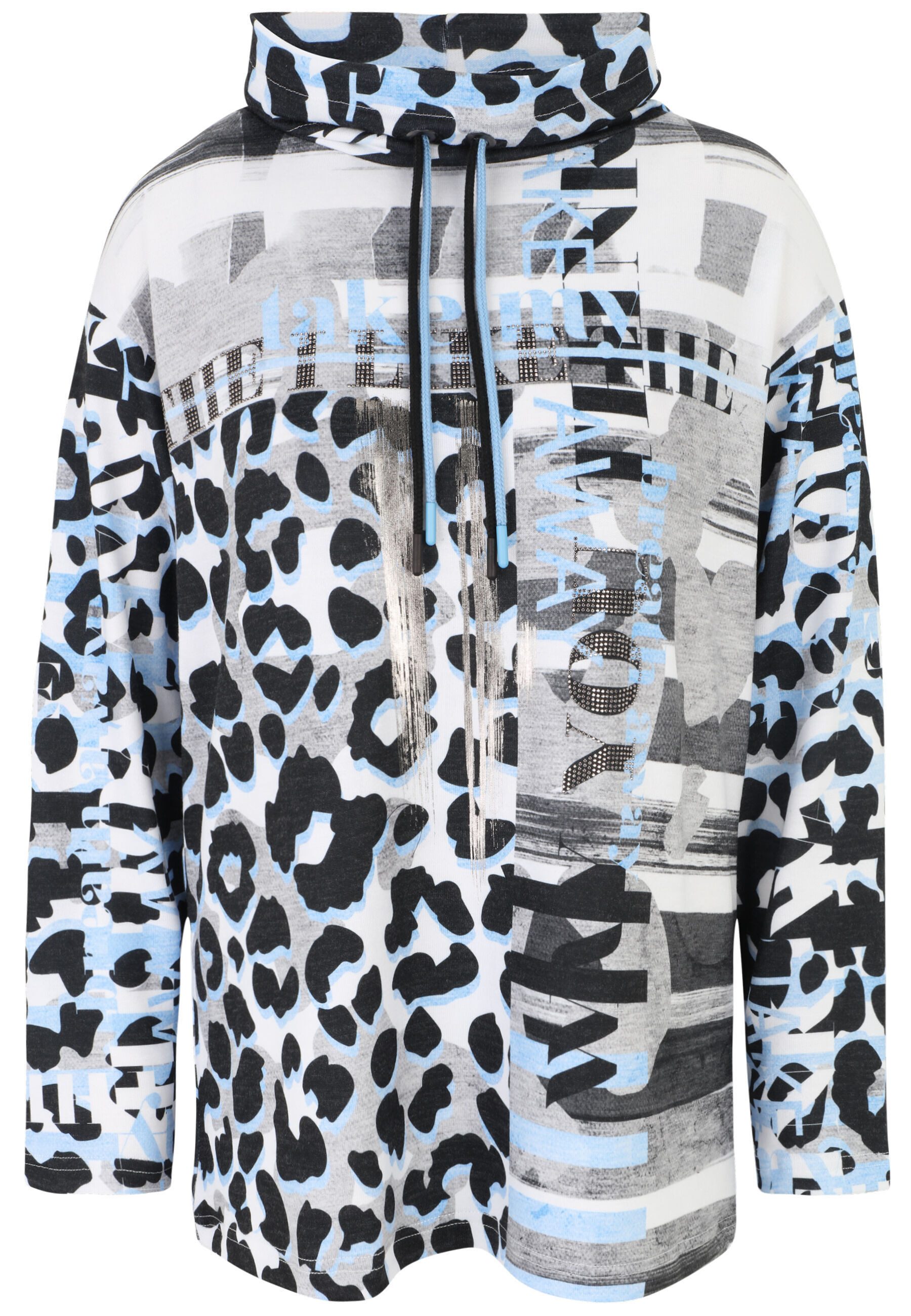 Doris Streich Stehkragenpullover mit Leo-Print aus Wirkware