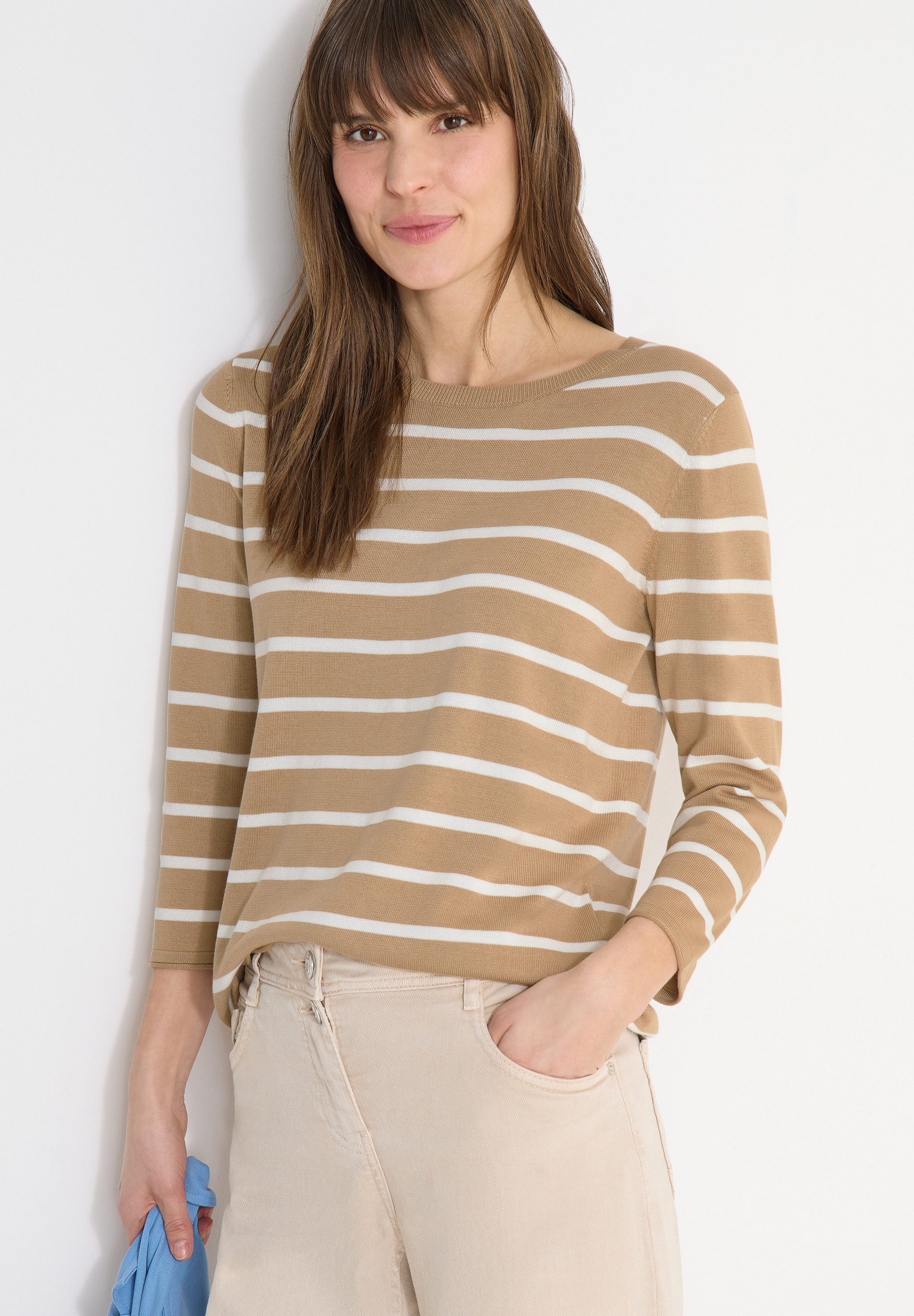 CECIL Strickpullover im Streifen-Look, 3/4-Arm
