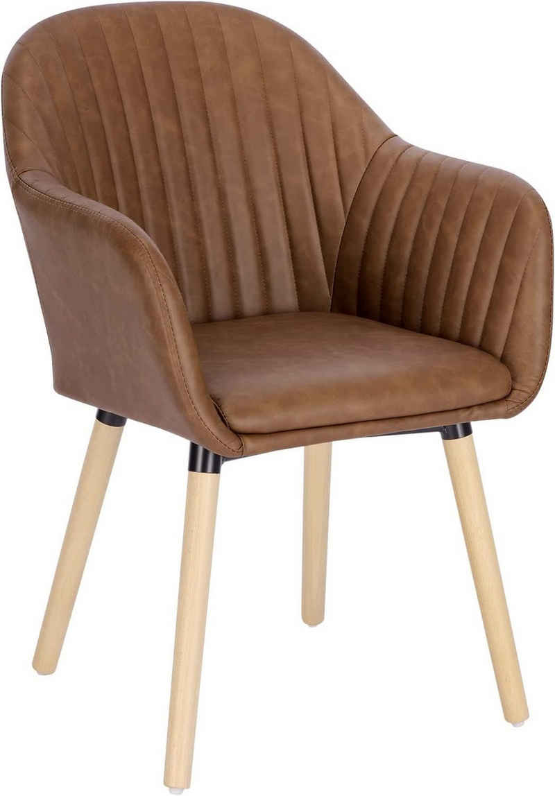 Woltu Esszimmerstuhl (1 St), Wohnzimmerstuhl Design Stuhl Sessel Massivholz