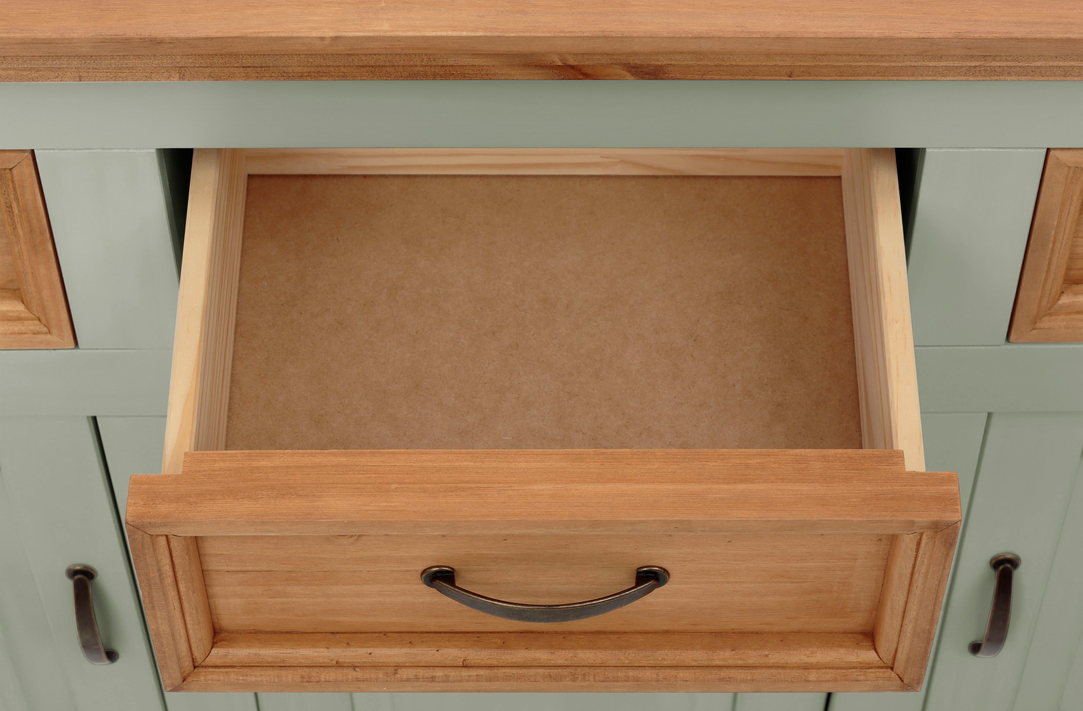 OTTO home Sideboard Selma, Kommode aus massivem Kiefernholz, Breite 145 cm
