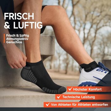 Alster Herz Sportsocken 5x Premium unisex Kurzsocken, Sneakersocken Baumwolle, 37-46, A0573 (5-Paar) rutschfest, anti-Schweiß Technik