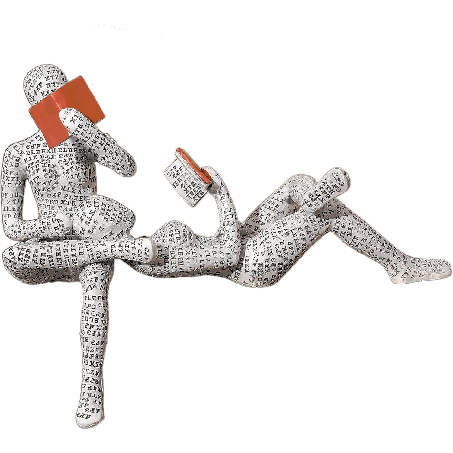 RWEUOQ Dekofigur Dekoobjekt Lesende Frau Figuren Statuen Deko (Büro, Studie, Bücherregal-Ornamente, Kleine Lesende Frauen Geformte, 2 St), Figur Deko Für Regal