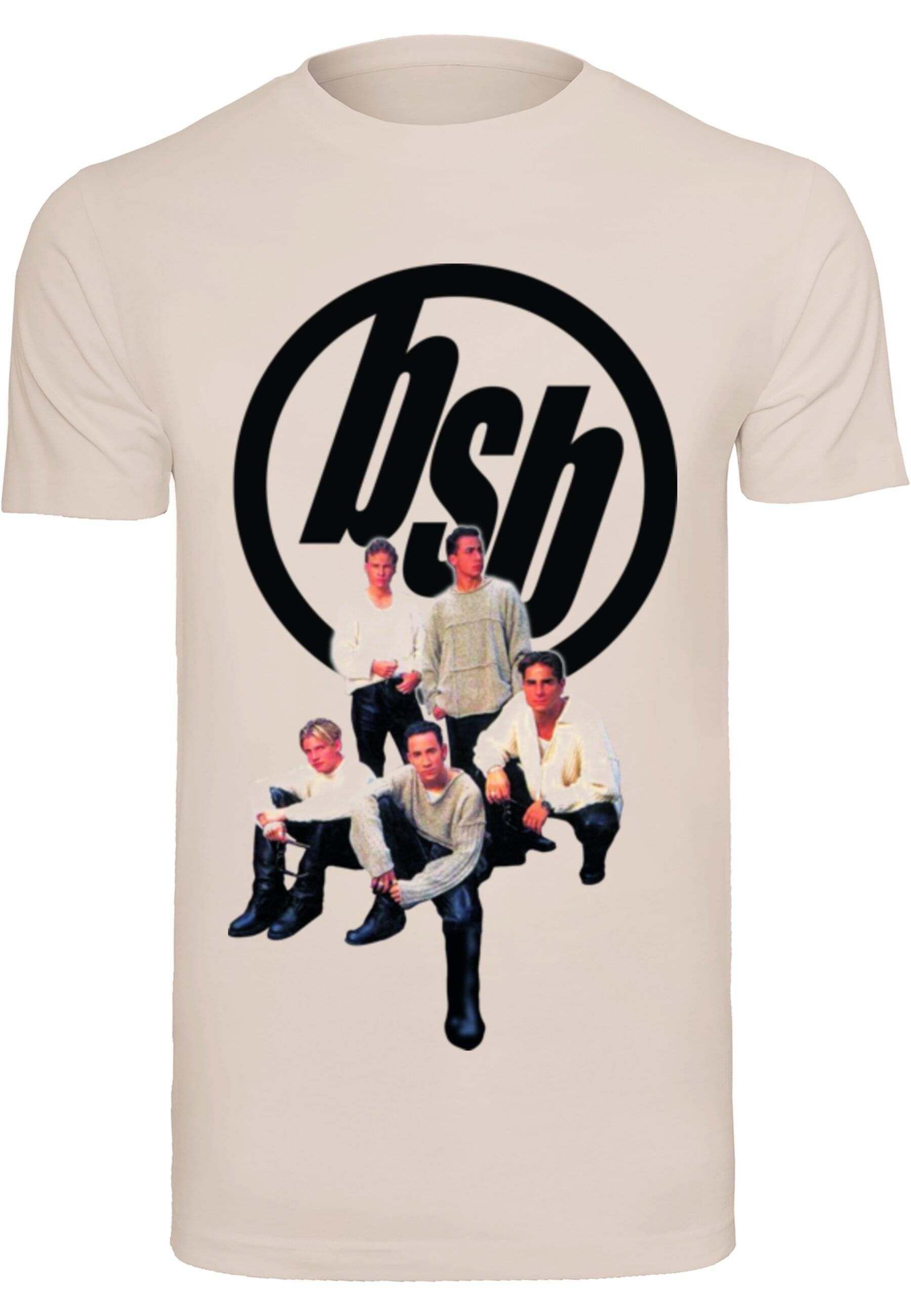 Merchcode T-Shirt Herren Backstreet Boys - Vintage Logo T-Shirt Round Neck (1-tlg) pinkmarshmallow