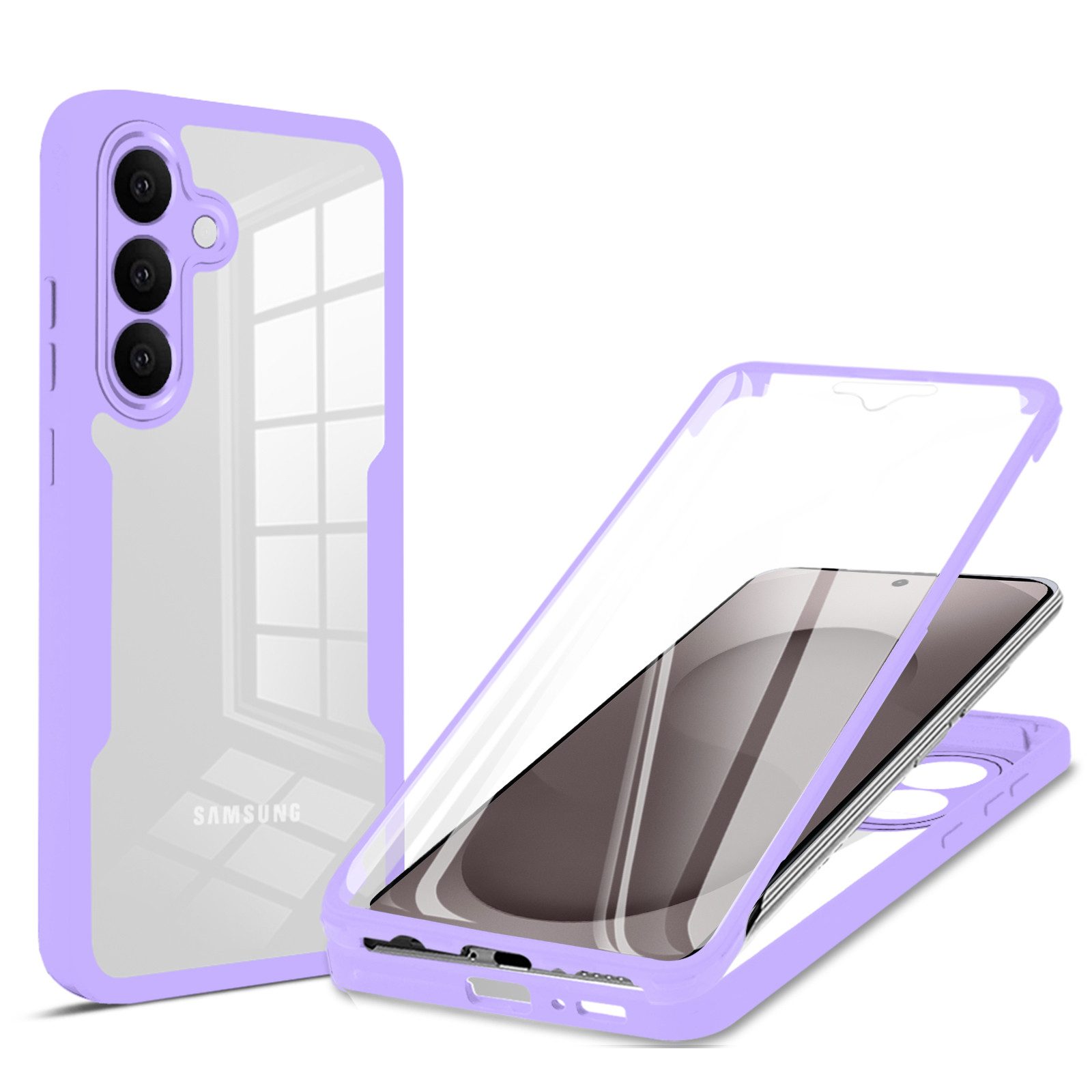 betterfon Handyhülle für Samsung Galaxy S26 2-teiliges 360° TPU Schutzcase mit Dispayfolie, Vollschutz Case mit integriertem Displayschutz und klarer Sicht