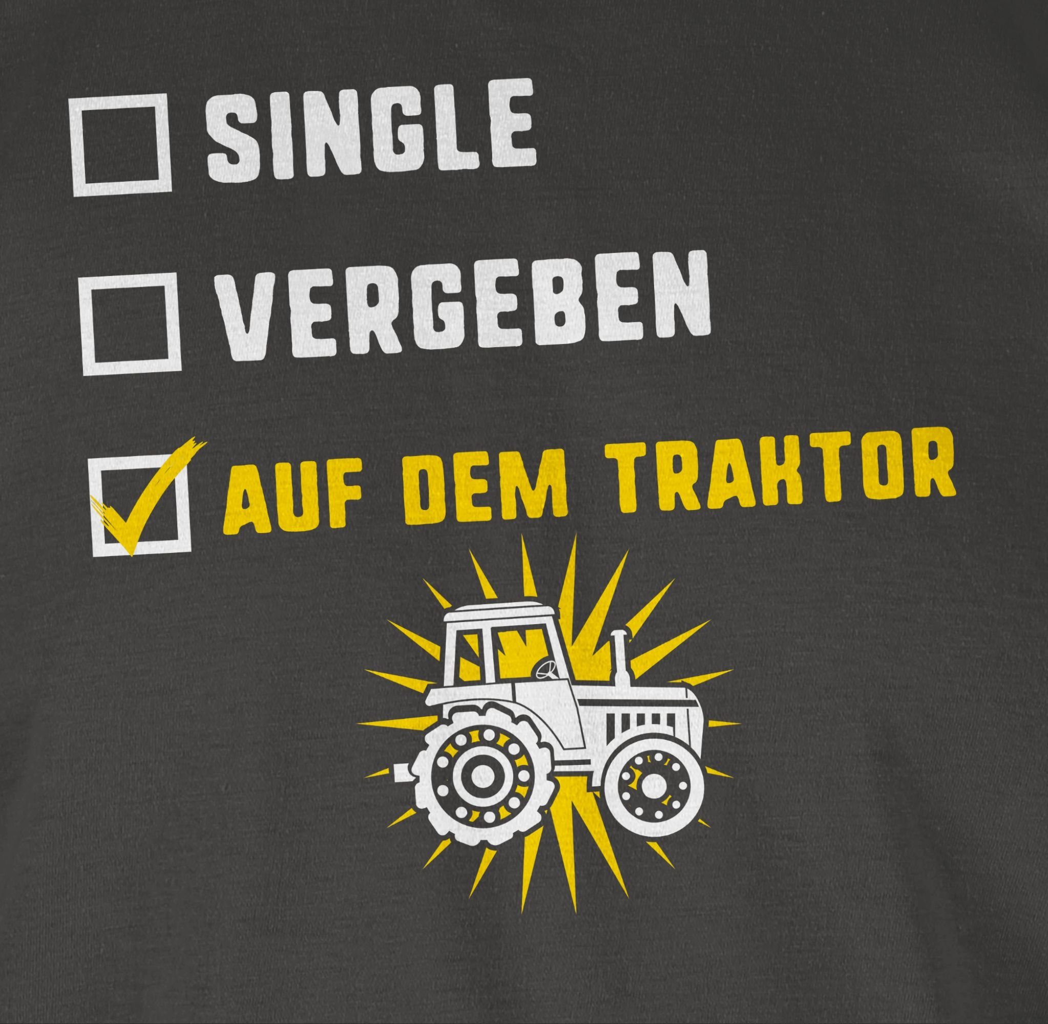 Shirtracer T-Shirt Single Traktor 2 Traktor Dunkelgrau Vergeben