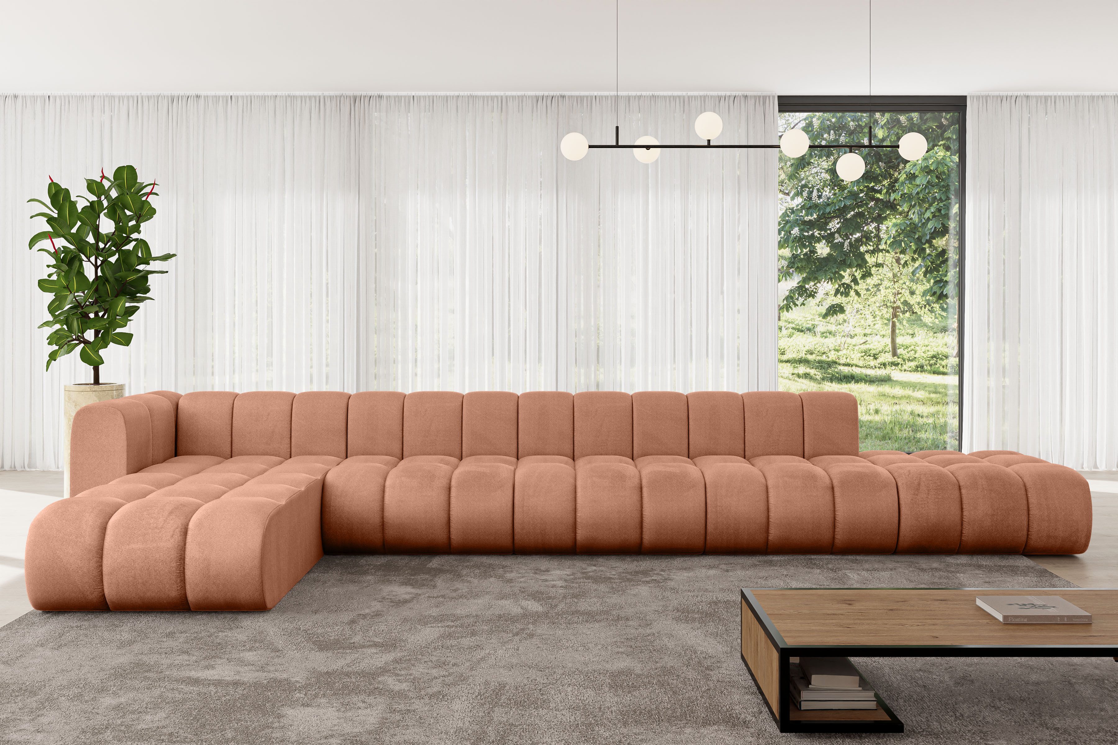 ALTDECOR Ecksofa Zuvon-L3, Sofa Praktische Bequeme Funktionsecke Couch L-Form Eckcouch, Corner Sofa L-Form Vielseitige Sofa Wohnzimmer 478x177x70