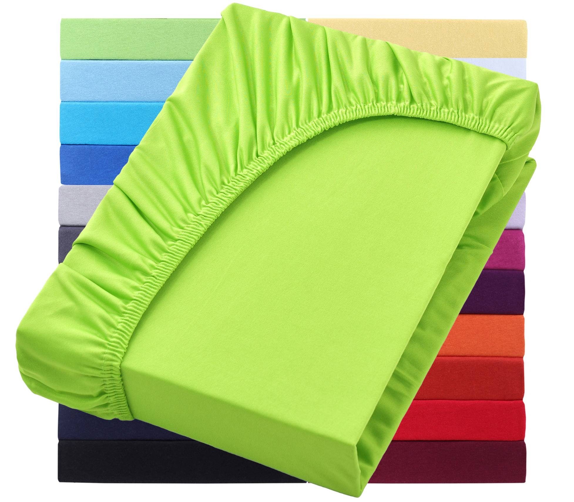 NatureMark Spannbettlaken Jersey Basic Spannbetttuch, 100% Baumwolle, Gummi günstig online kaufen