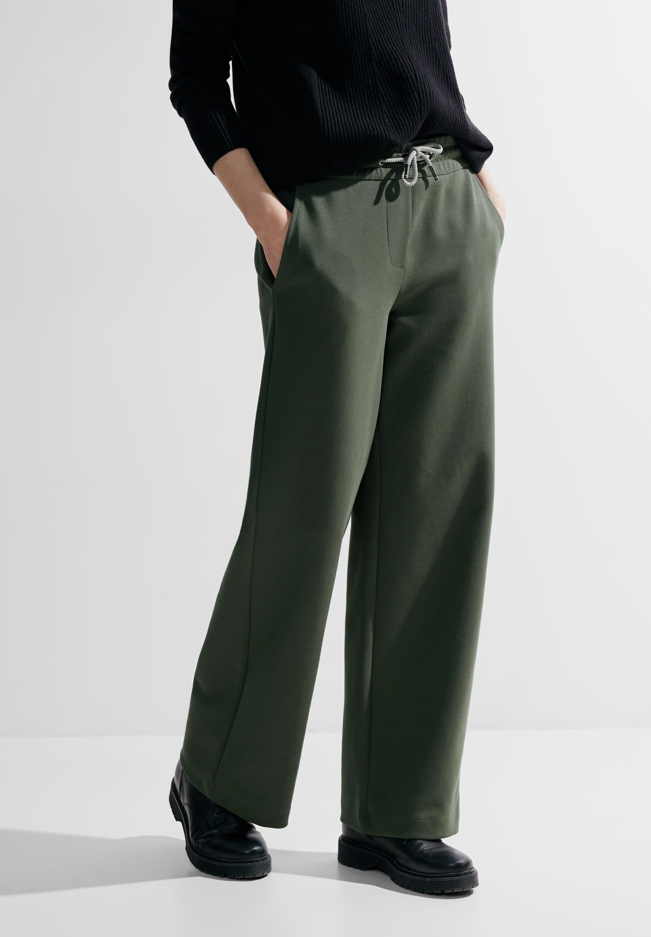 Cecil Culotte Style Neele Solid im Loose Fit dynamic khaki
