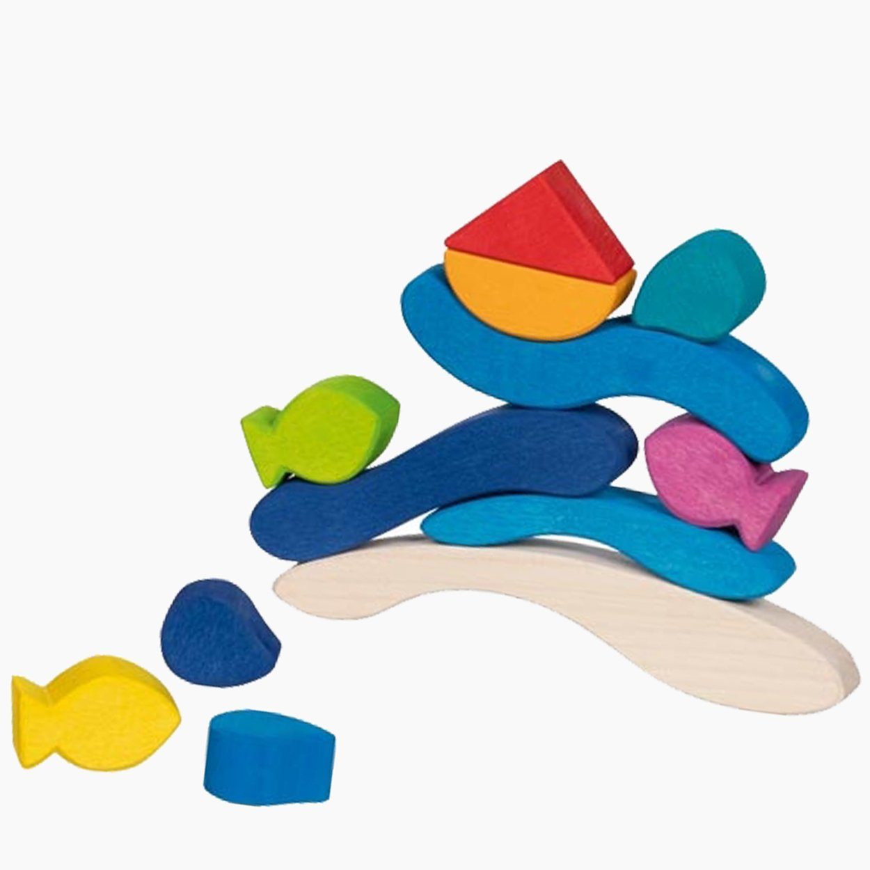 goki Bausteine Wasserwelt Spielbausteine, (packung, 9 St., set), Bestens geeignet für offenes Spiel