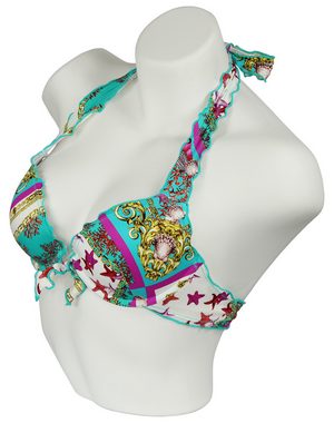 Miss Beach Bügel-Bikini-Top, bedruckt & leicht wattiert