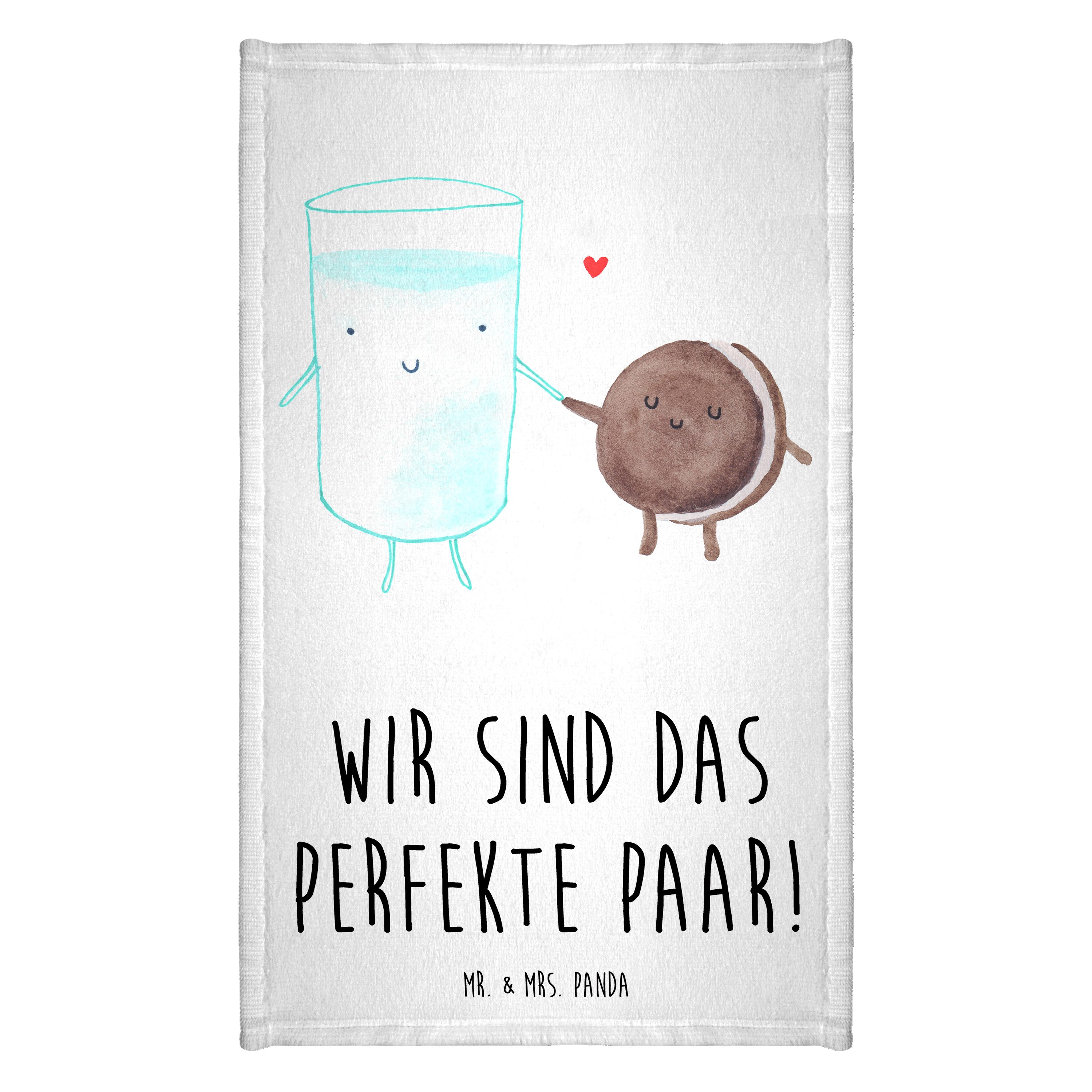 Handtuch Milch Keks - Weiß - Geschenk, Gute Laune, perfektes Paar, Sport Handt