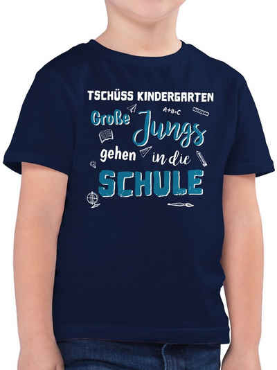 Shirtracer T-Shirt Tschüss Kindergarten Große Jungs Einschulung Junge Schulanfang Geschenke