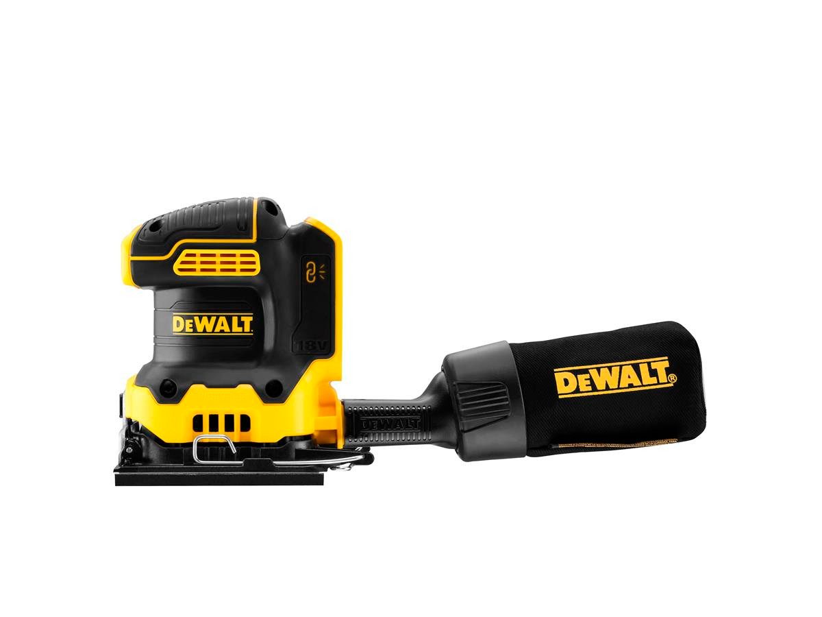 DeWalt Akku-Schwingschleifer Vibrationsschleifer,18 V,Basisv., max. 13500 U/min, 27000 U/min, ohne Akku und Ladegerät, inkl. Staubfangsack, in T STAK-Box ll