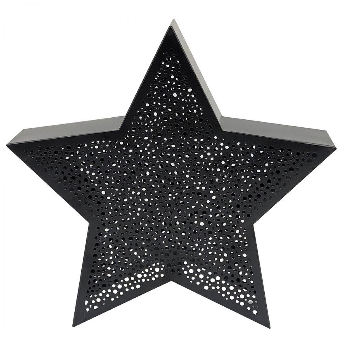 Lambert Windlicht Windlicht Astris Stern Eisen Schwarz (31cm)
