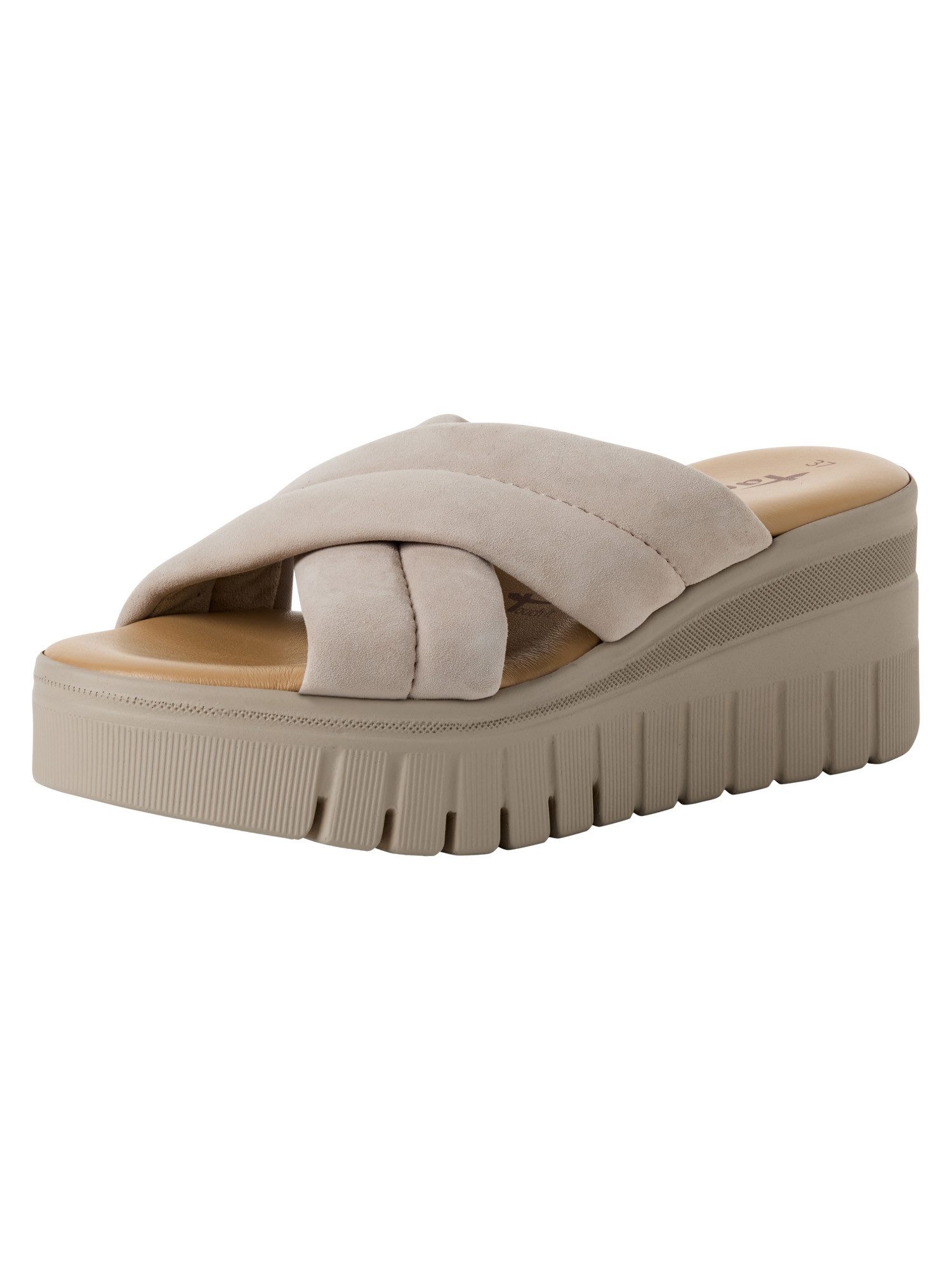 TOUCH-IT aus Leder Keilabsatz 1-27210-44 Keilpantolette