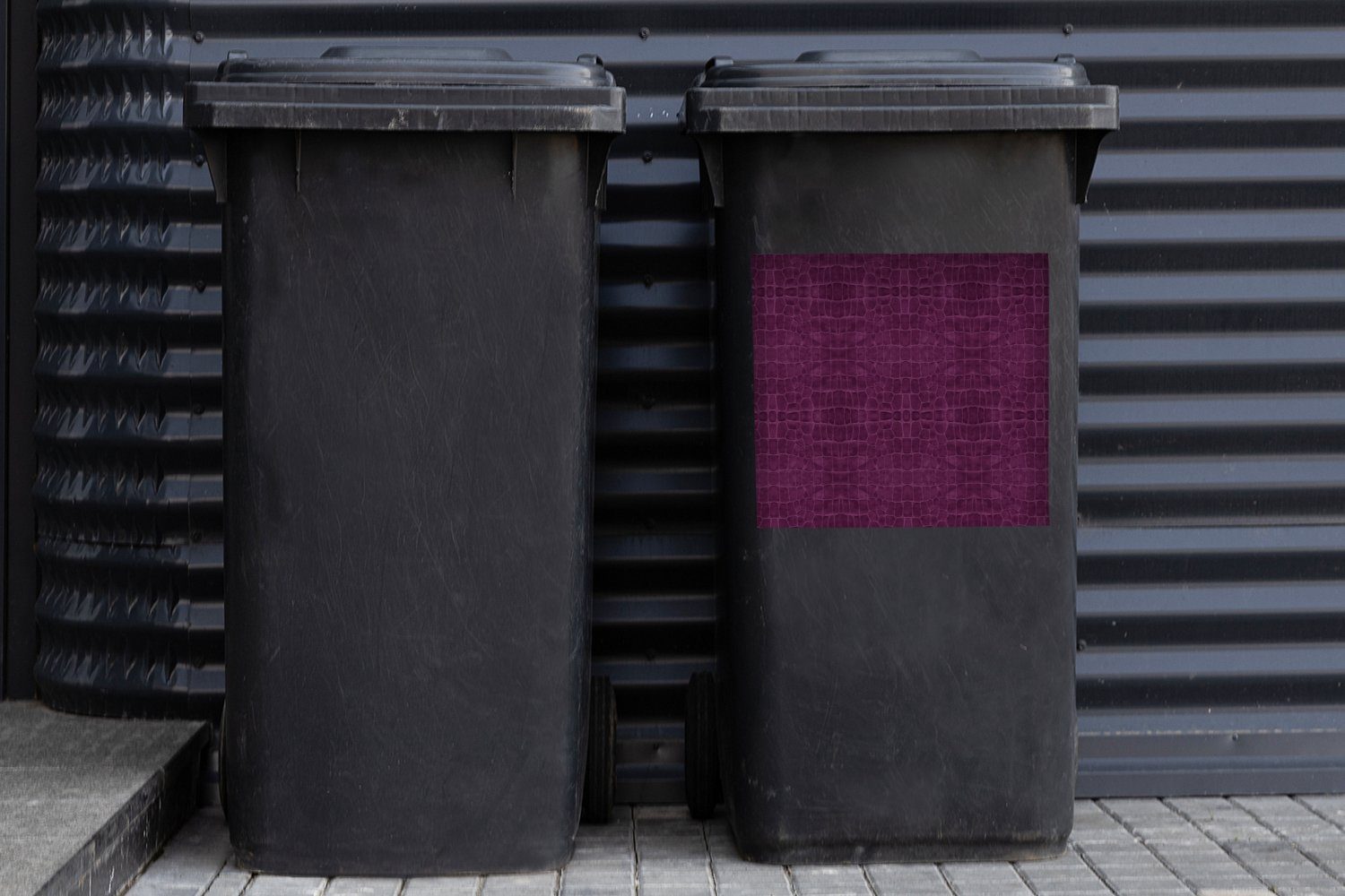 MuchoWow Wandsticker Leder Tiere - Sticker, - St), Container, Mülltonne, Mülleimer-aufkleber, (1 Abfalbehälter Textur