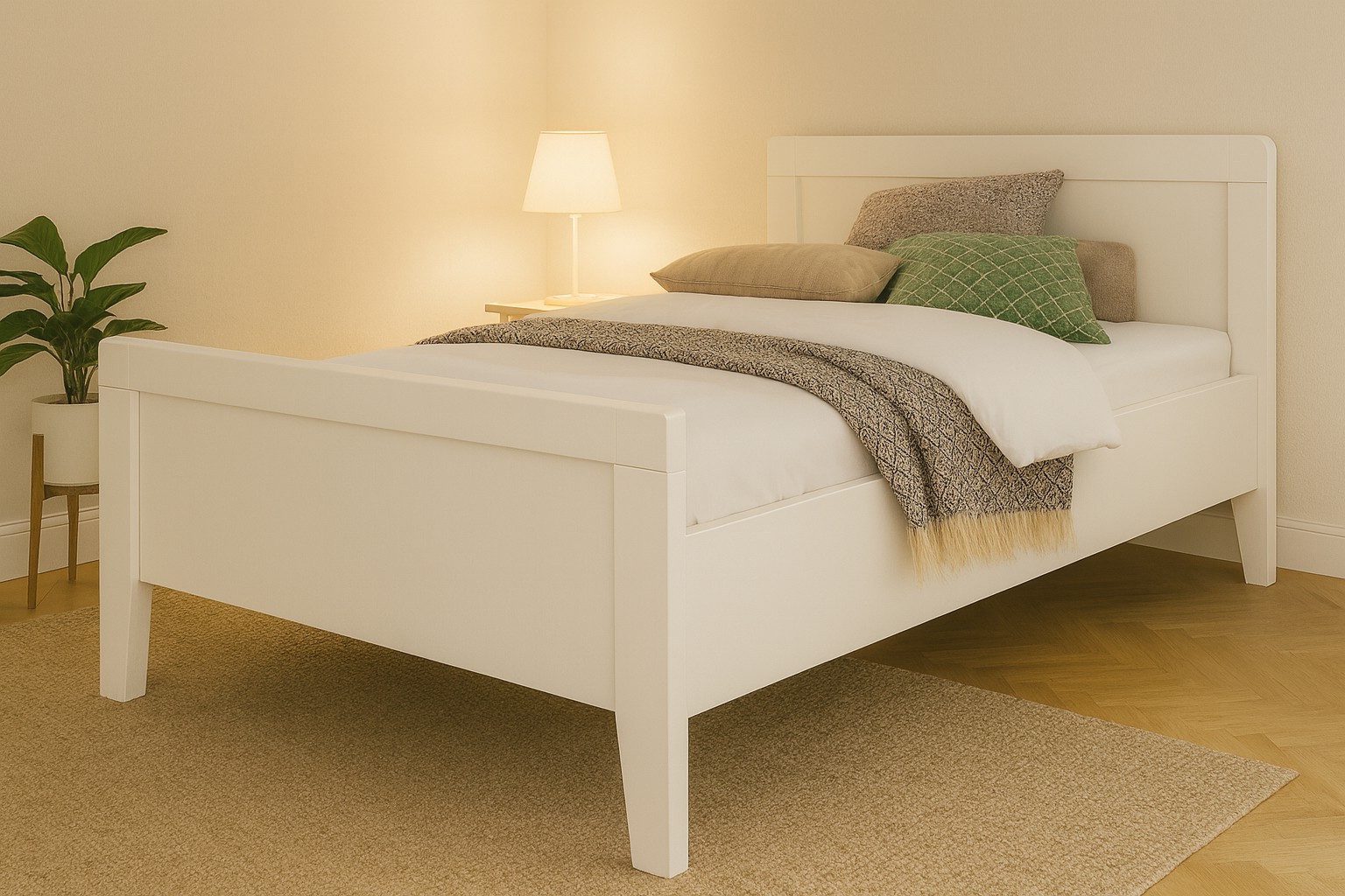 bv-vertrieb Bett Seniorenbett 90x190 höhenverstellbares Komfortbett weiss #3113, Seniorenbett weiss höhenverstellbares Komfortbett