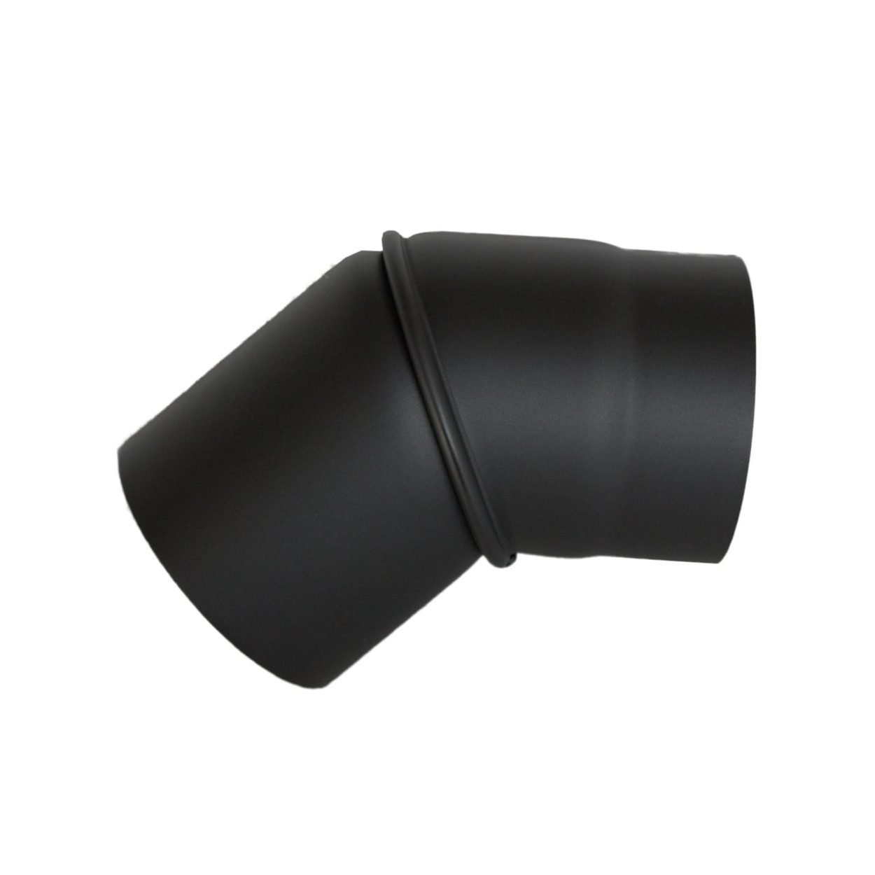 Sendeo Ofenrohr Ofenrohr Ø 120 mm, schwarz, Rohrbogen, verstellbar, 0-45°, 45 °