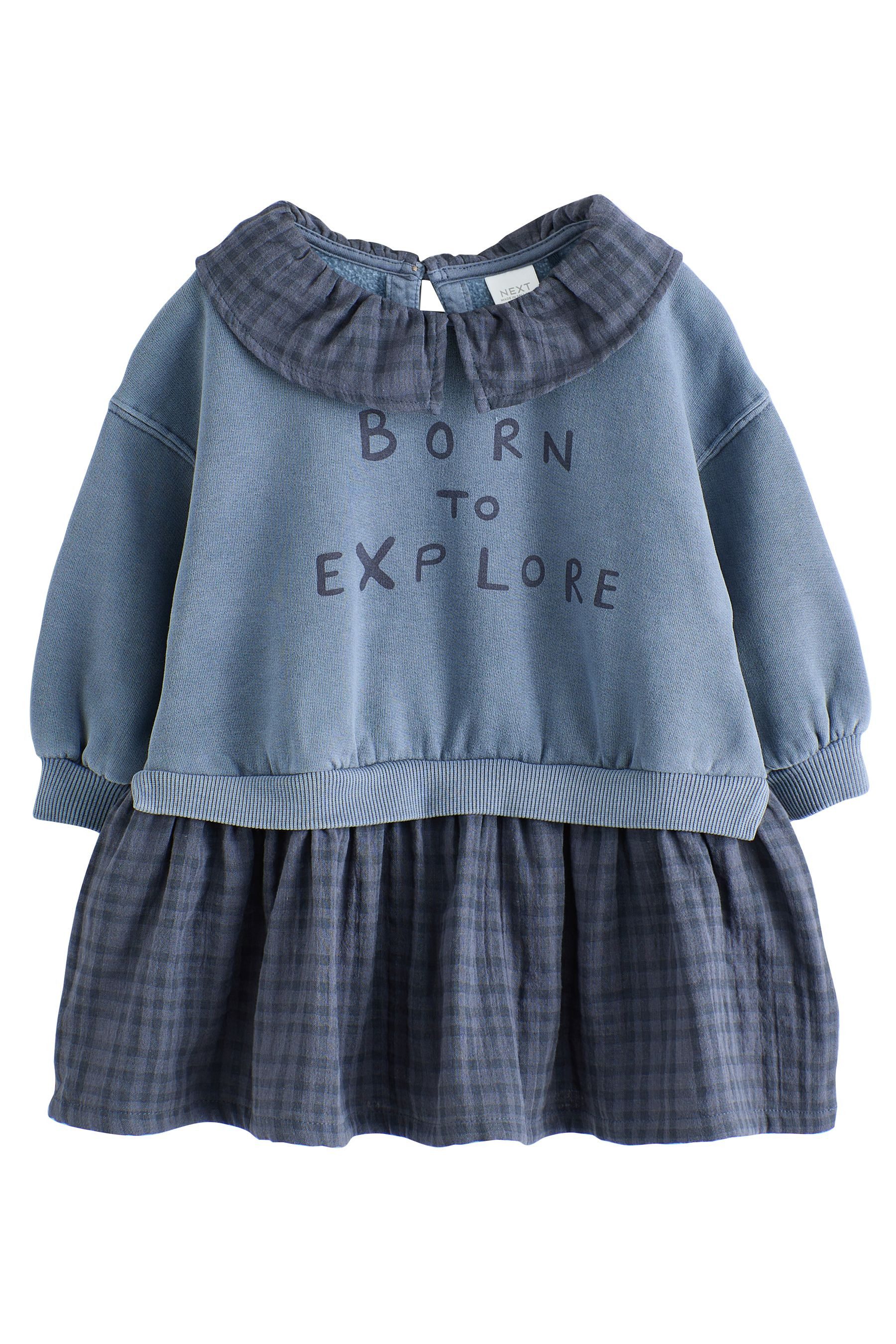 Next Jerseykleid Sweatshirt-Kleid in Lagenoptik (1-tlg)