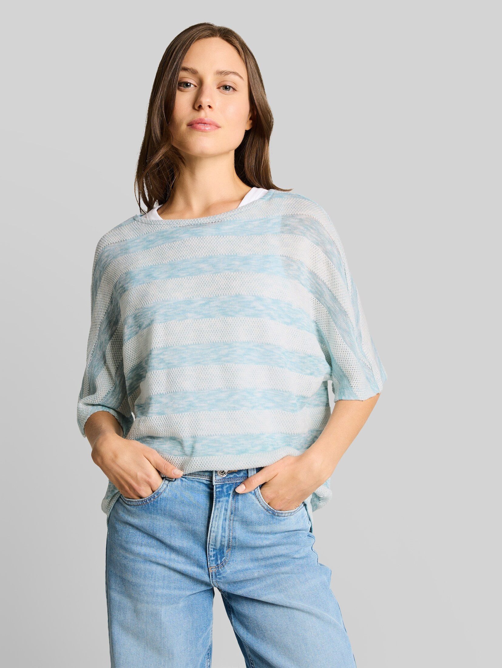 TOM TAILOR T-Shirt T-Shirt Loose Fit T-Shirt mit Fledermausärmeln