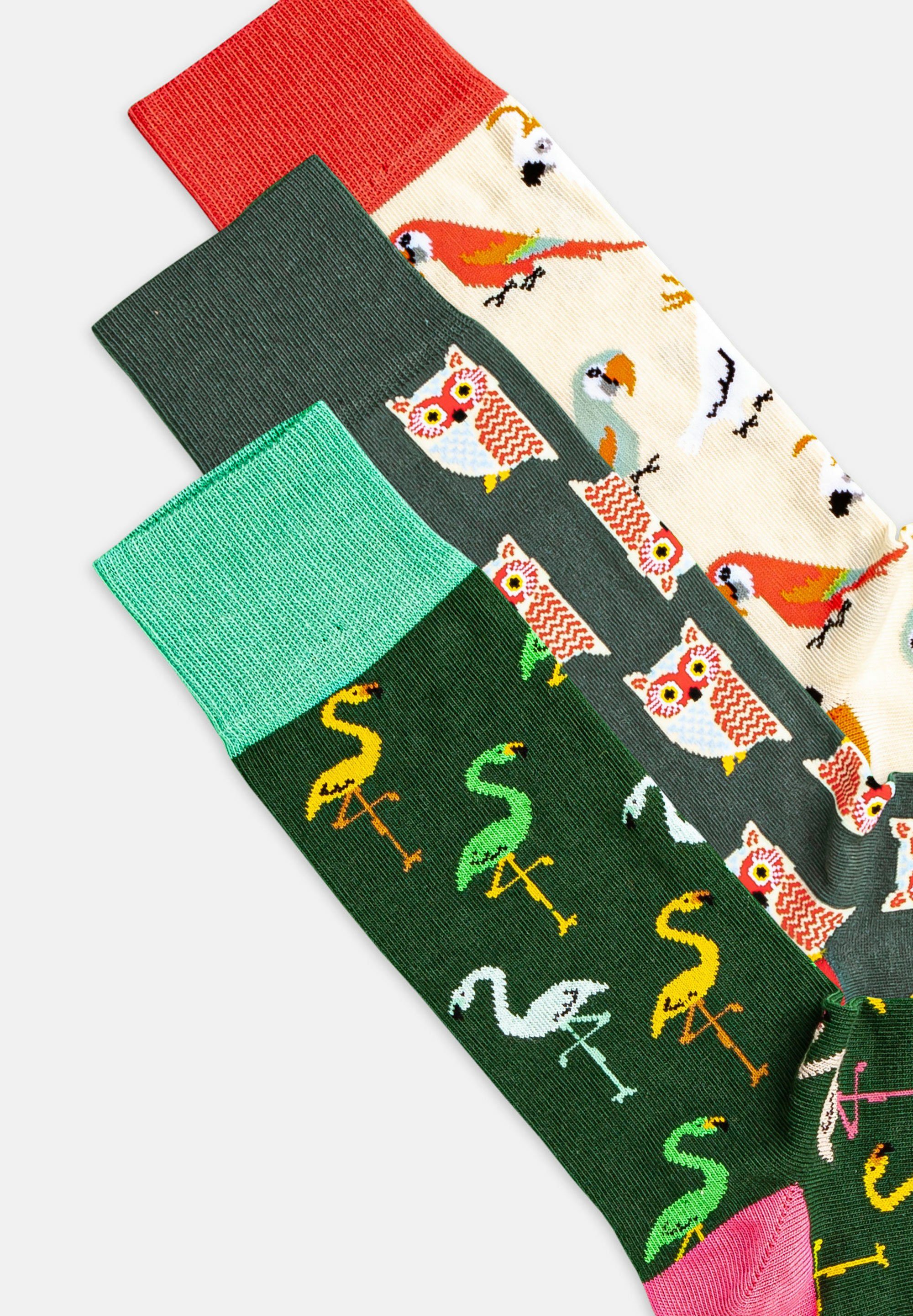 DillySocks Basicsocken Bird Crowd Pack aus nachhaltiger Baumwolle