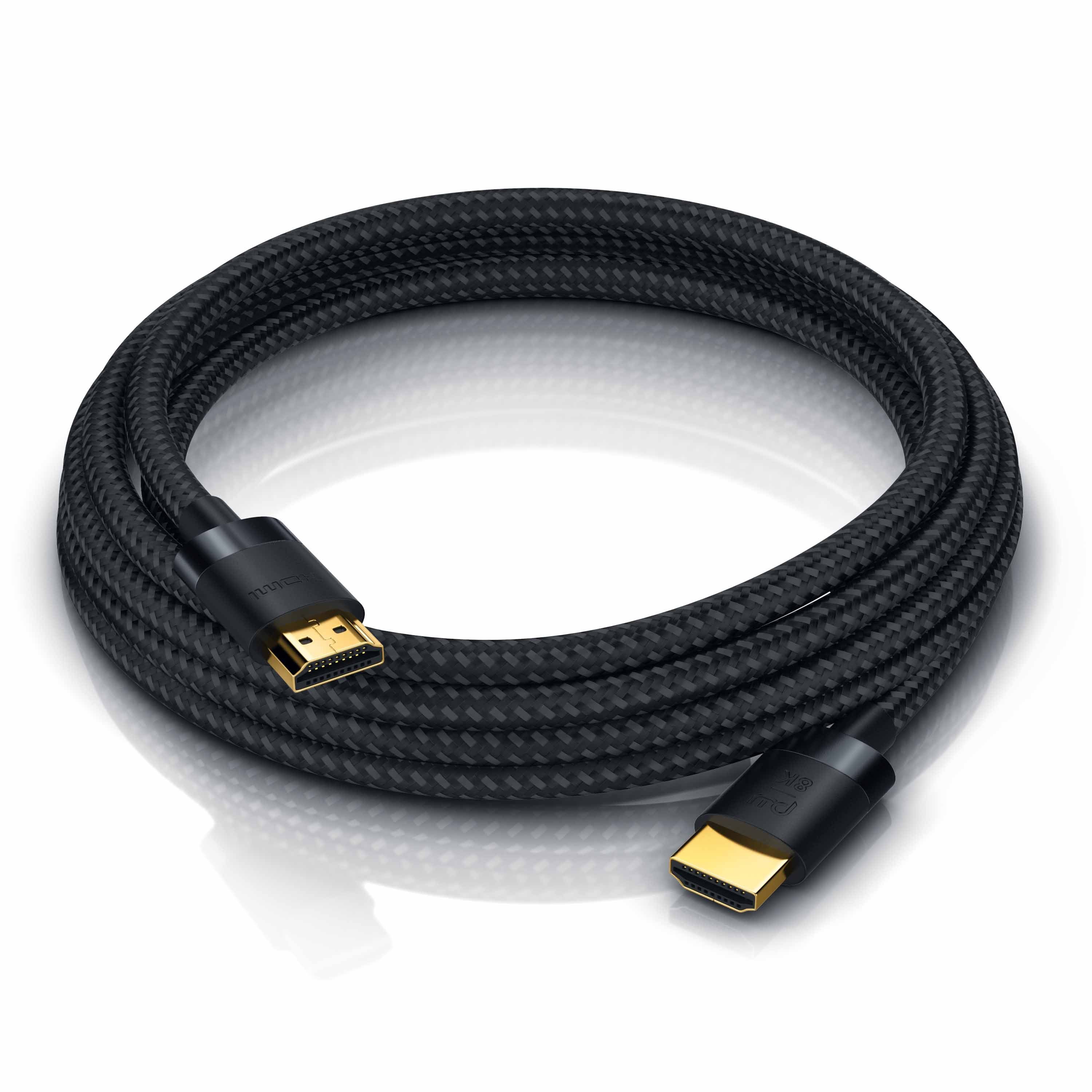 Primewire 8K @ 120Hz / 4K @ 240Hz DSC, Ultra High Speed, Nylonummantelung, 1,5m HDMI-Kabel, 2.1, HDMI Typ A (150 cm), 48 Gbit/s Bandbreite, eARC, CEC, HDCP, für – Bild 2 von 5
