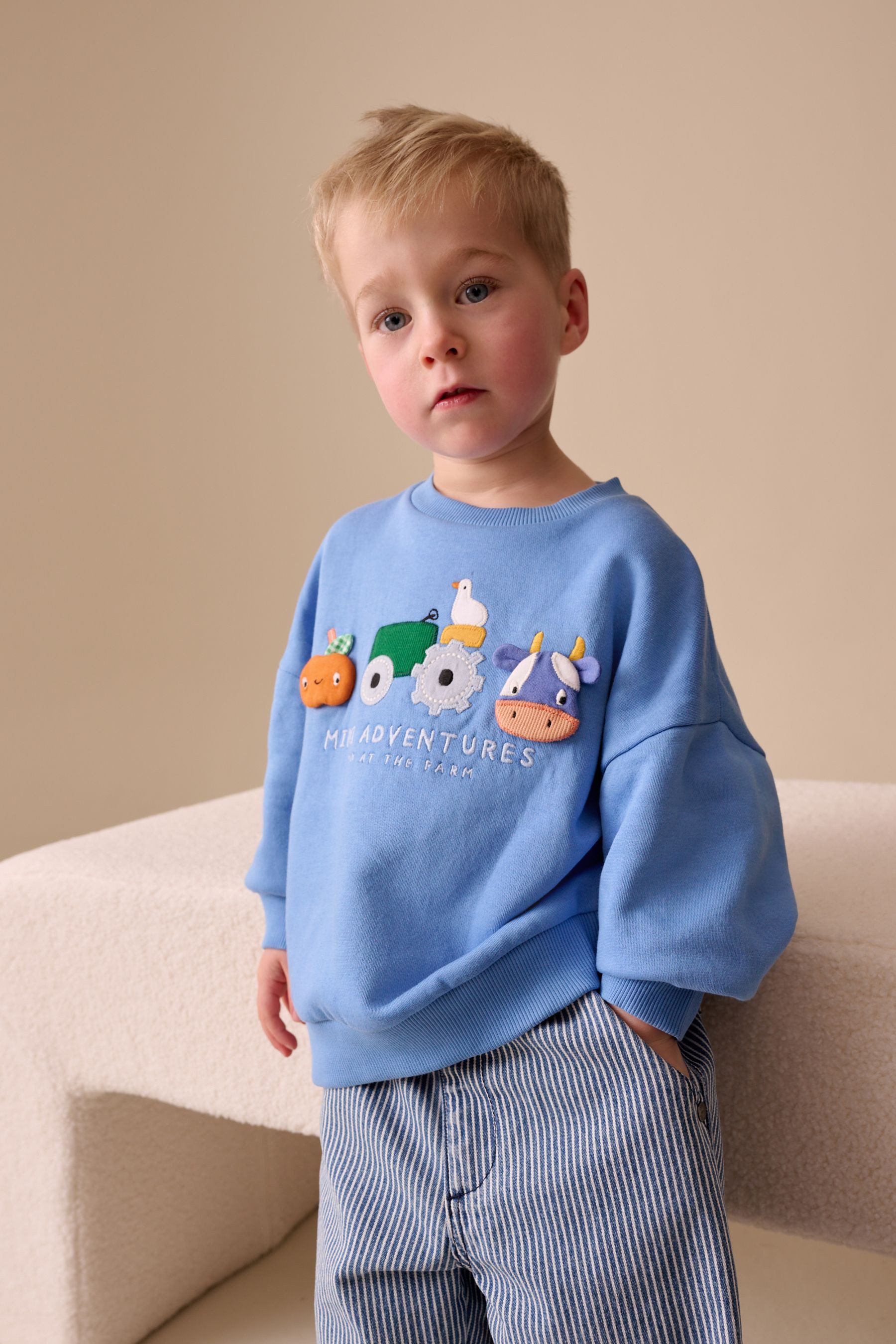 Sweater Rundhals-Sweatshirt mit Print