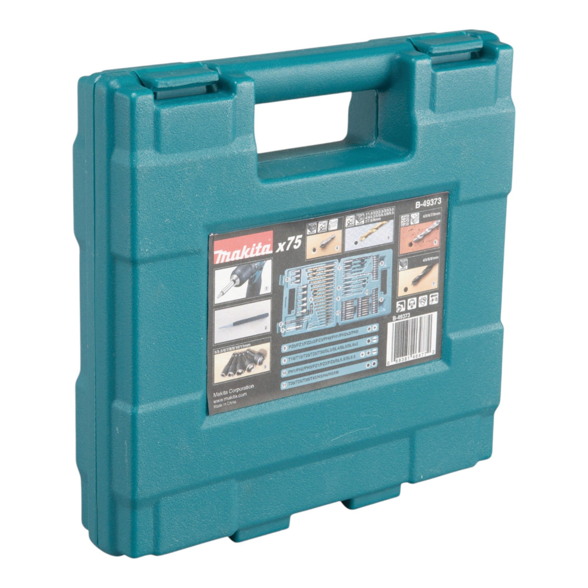 Thumbnail - Makita Bohrer- und Bitset Bit und Bohrer Set 75 tlg. (B-49373) PH / PZ / TX / H / SL