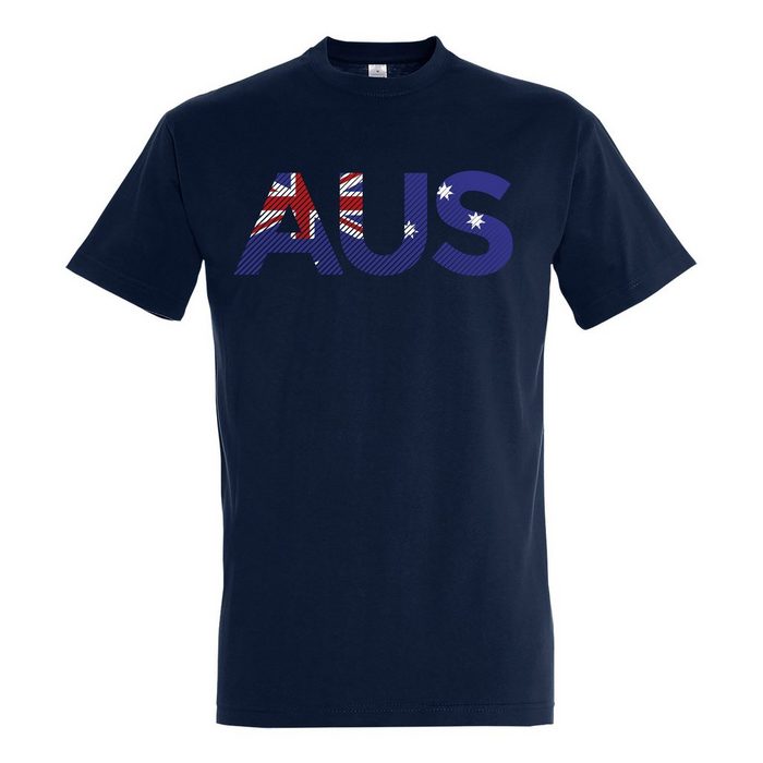 Youth Designz T-Shirt Australien Herren T-Shirt im Fußball Look mit Trendigem Frontdruck