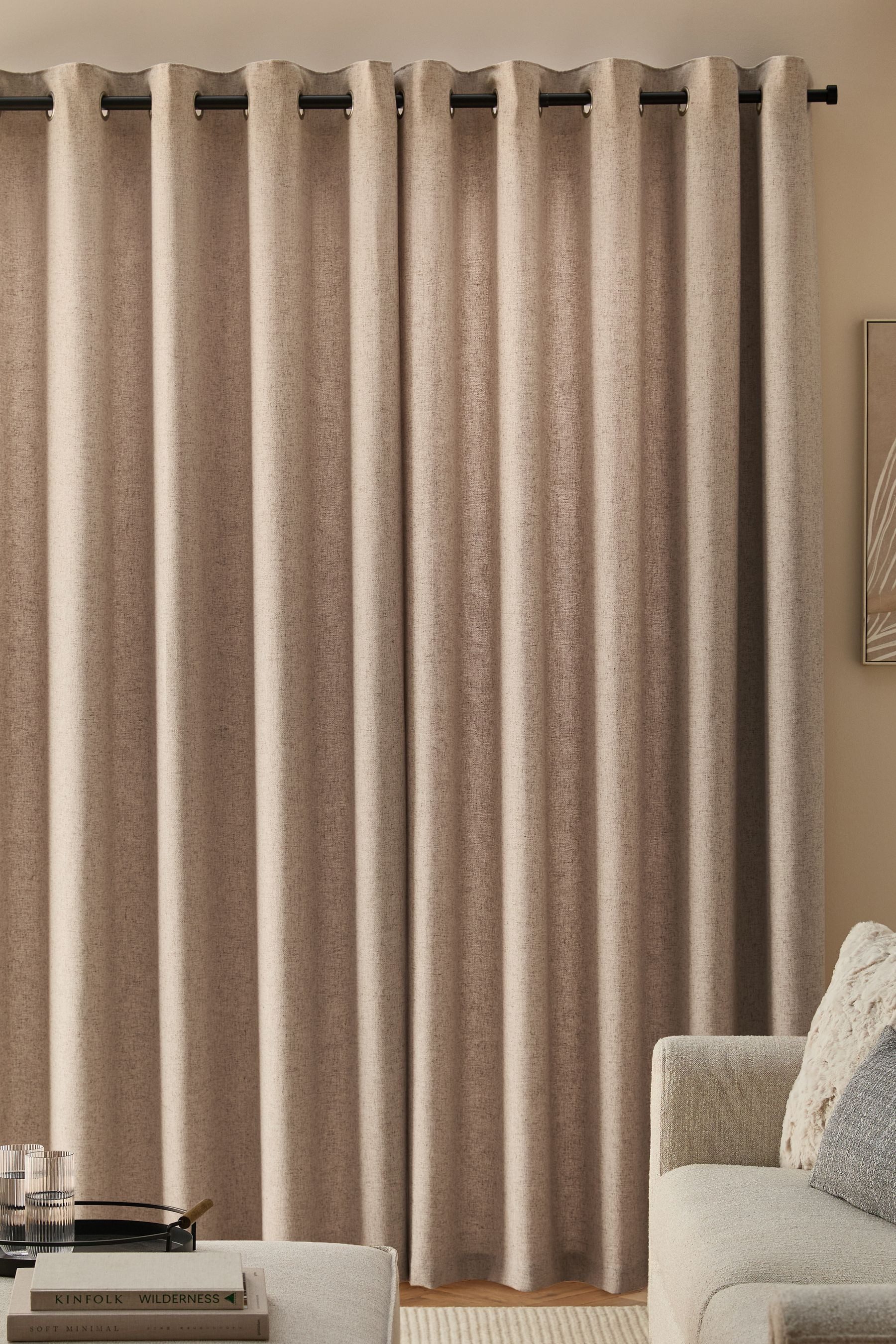 Next Vorhang Gefütterte Ösenvorhänge mit weichem günstig online kaufen