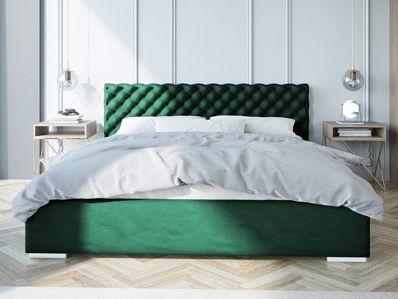 Beautysofa Boxspringbett FIGGO (Bett), im Chesterfield Stil, mit bettkasten 140 / 160 / 180 cm